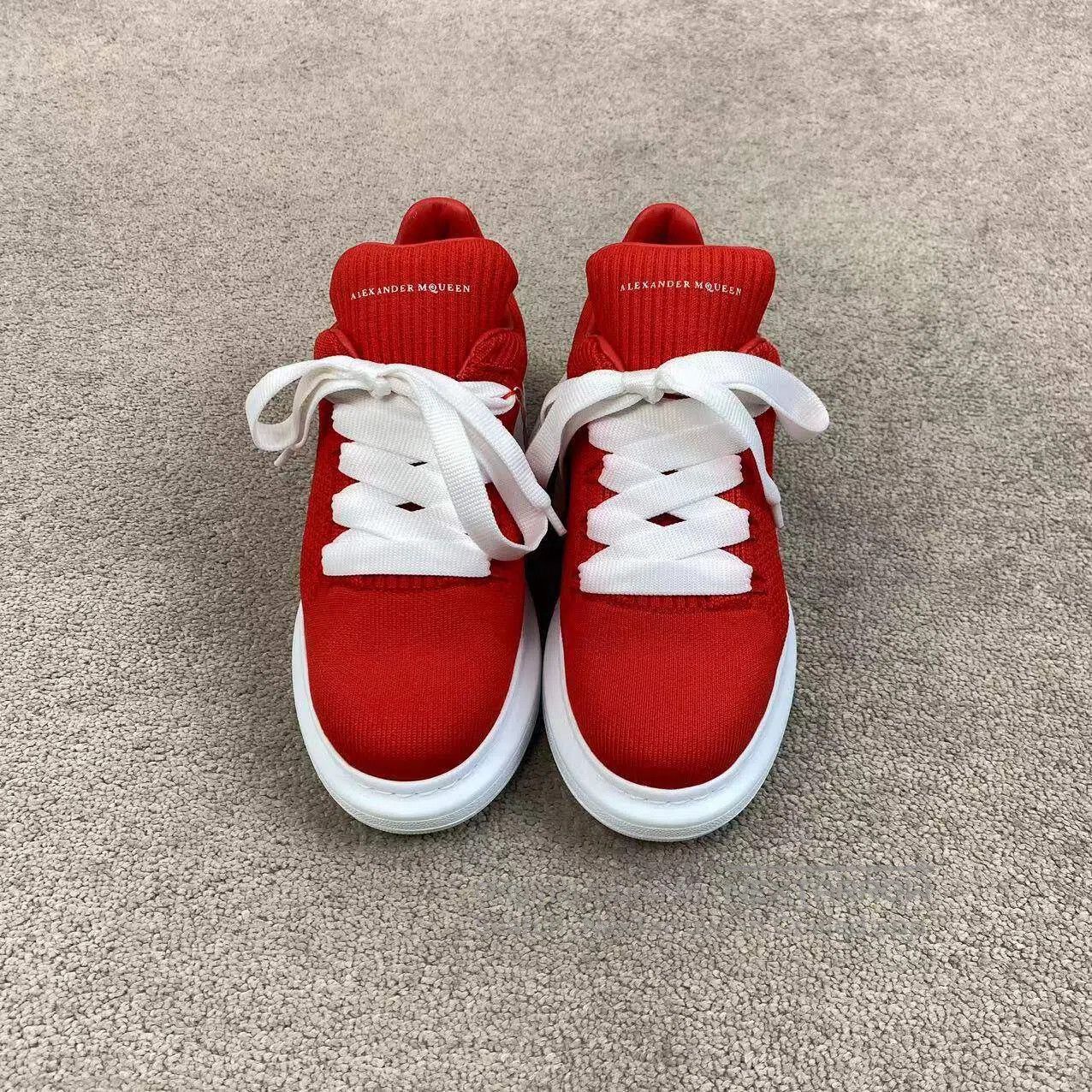 Alexander McQueen Alexander Mcqueen Red and white platform white shoes| Size US 7 / IT 37 - 2 Thumbnail