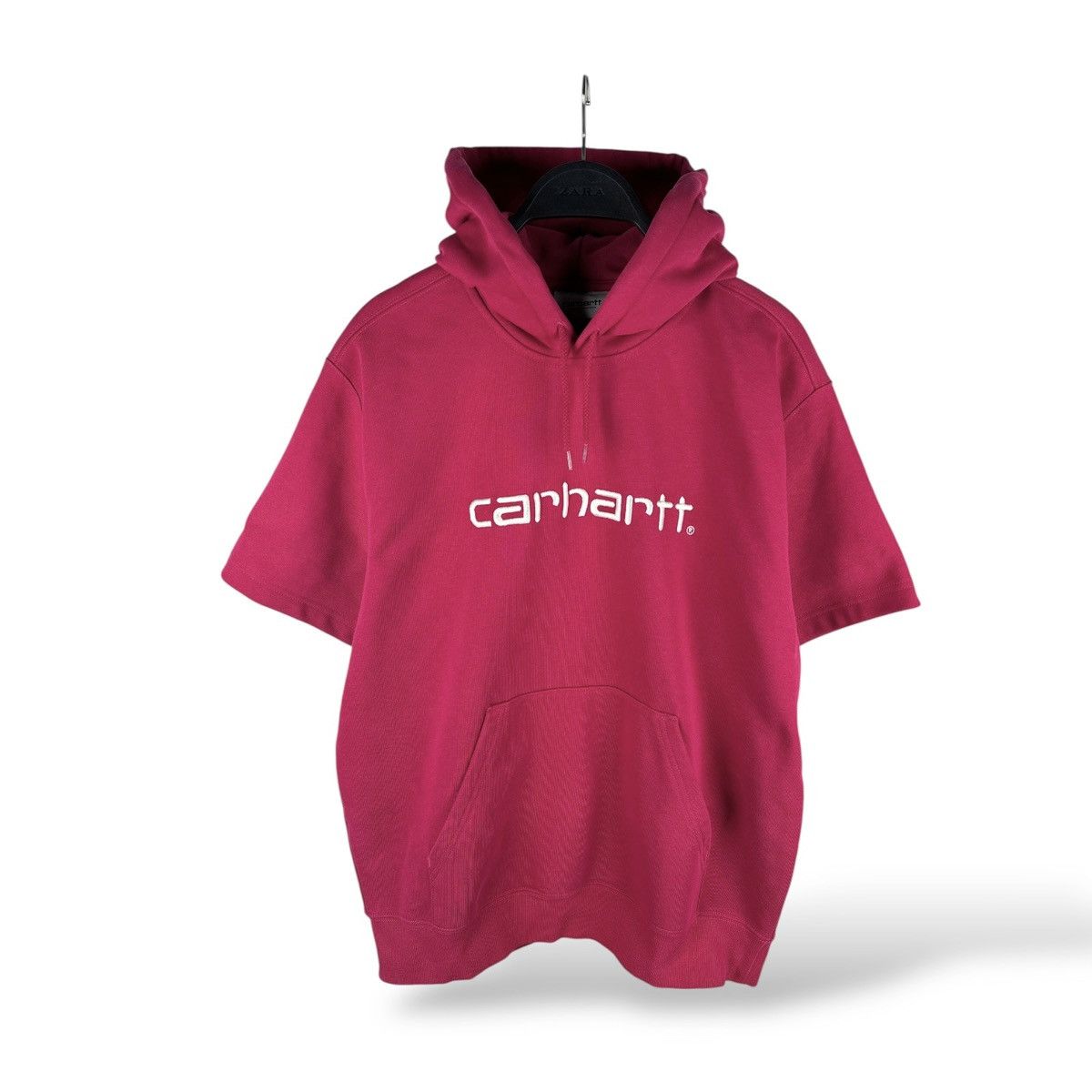 Carhartt Wip Carhartt WIP Embroidered Logo Pink Hoodie Short Sleeve Size US L / EU 52-54 / 3 - 1 Thumbnail