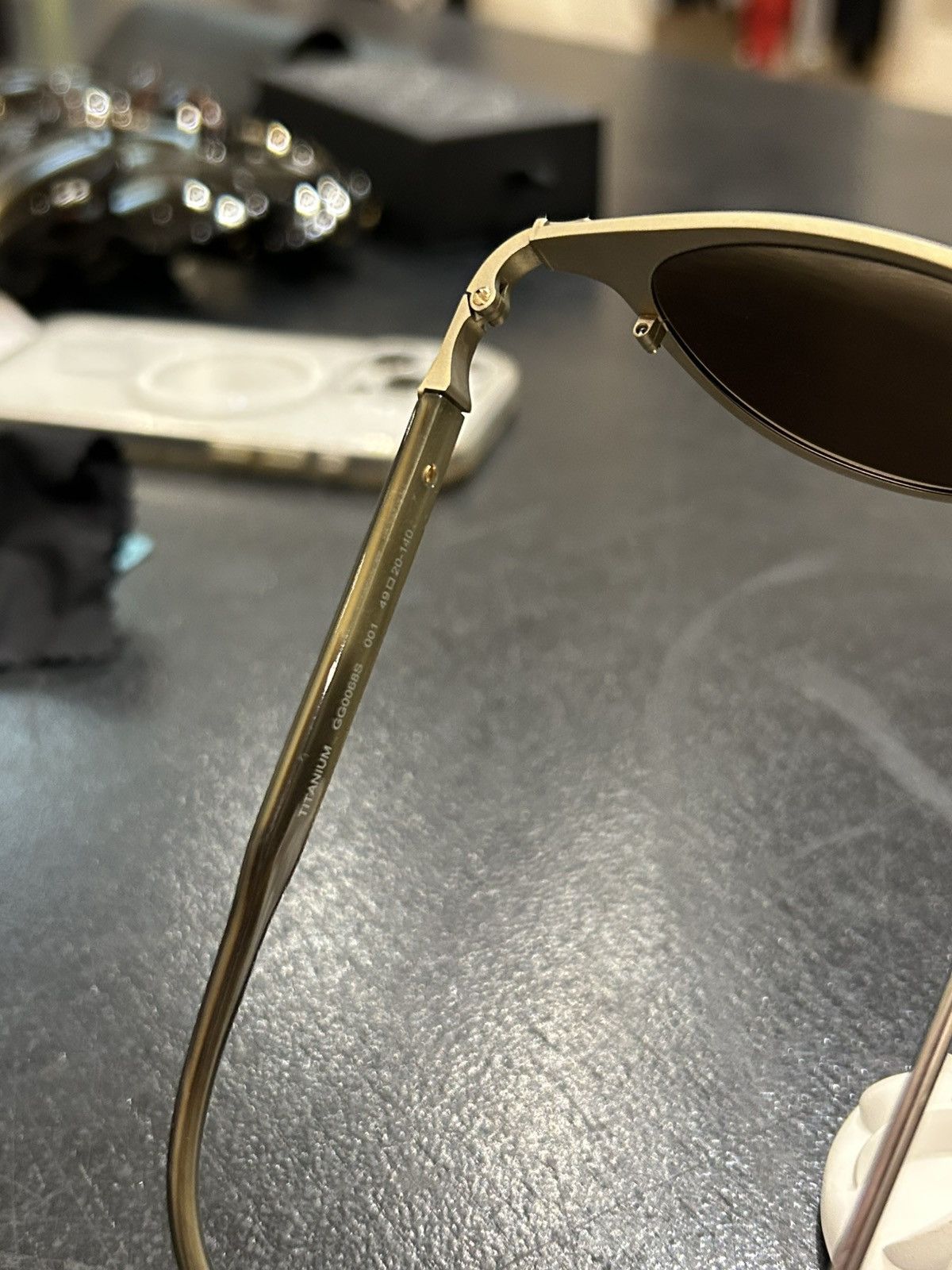 Gucci Gucci AR Titanium Sunglasses Size ONE SIZE - 7 Thumbnail