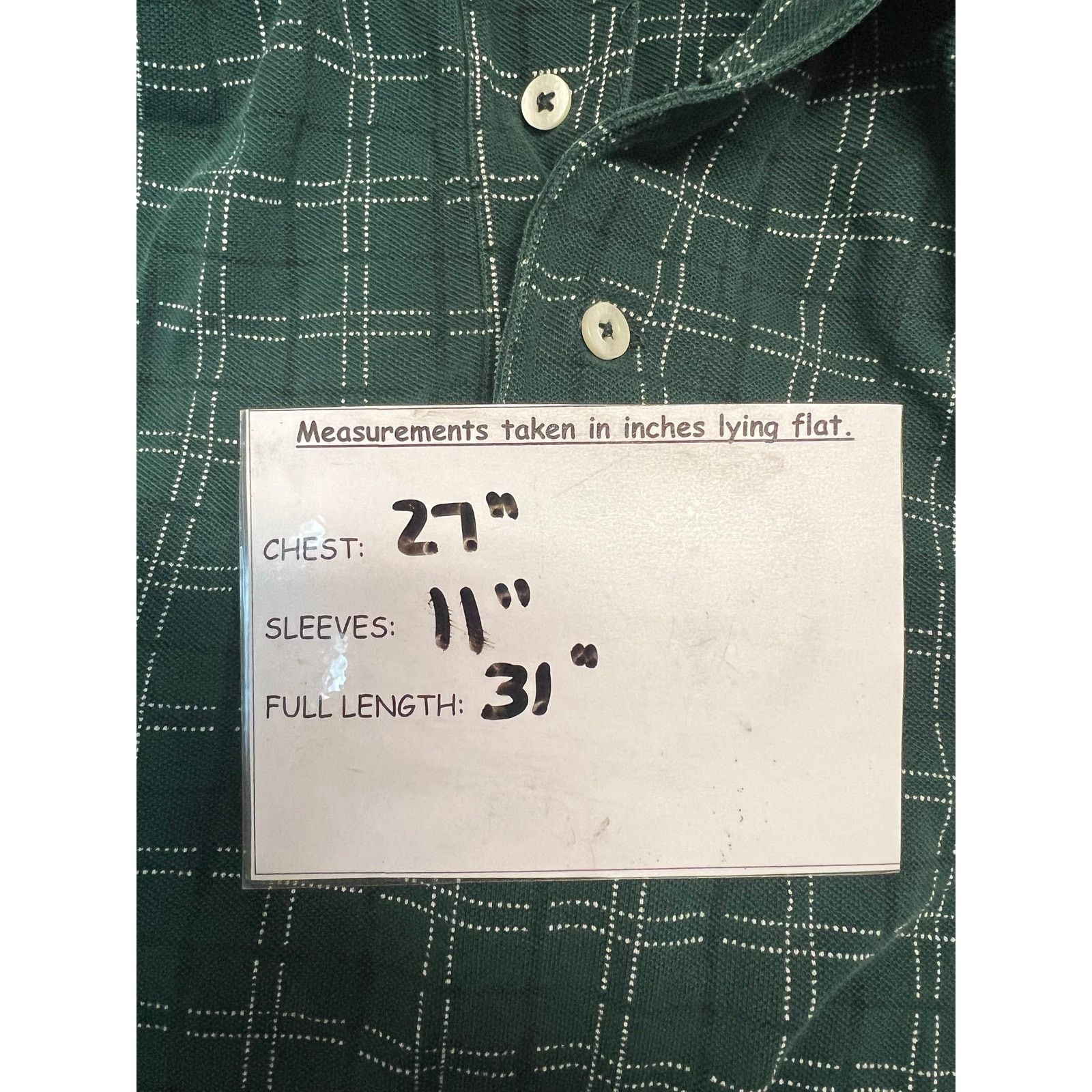 Polo Ralph Lauren Polo Ralph Lauren Short Sleeve Green Windowpane Check XL Size US XL / EU 56 / 4 - 8 Thumbnail