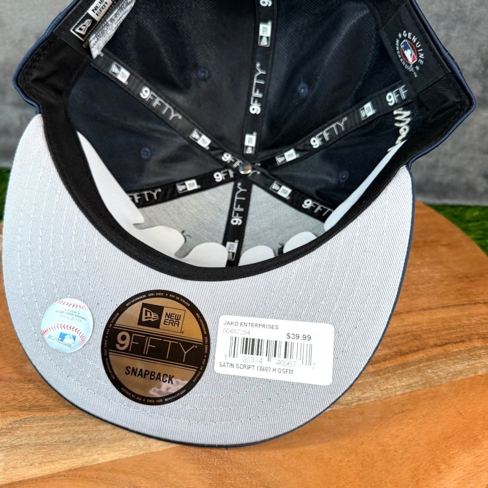 New Era VINTAGE: No Era Astros Hat Mens One Size Navy Blue Satin Snapback NWT Size ONE SIZE - 6 Thumbnail