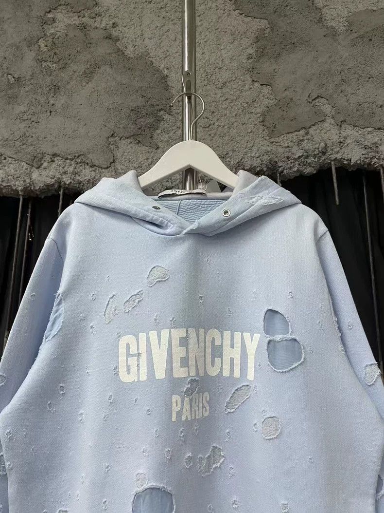 Givenchy Givenchy Distressed Zip-Up Hoodie Size US XS / EU 42 / 0 - 3 Thumbnail