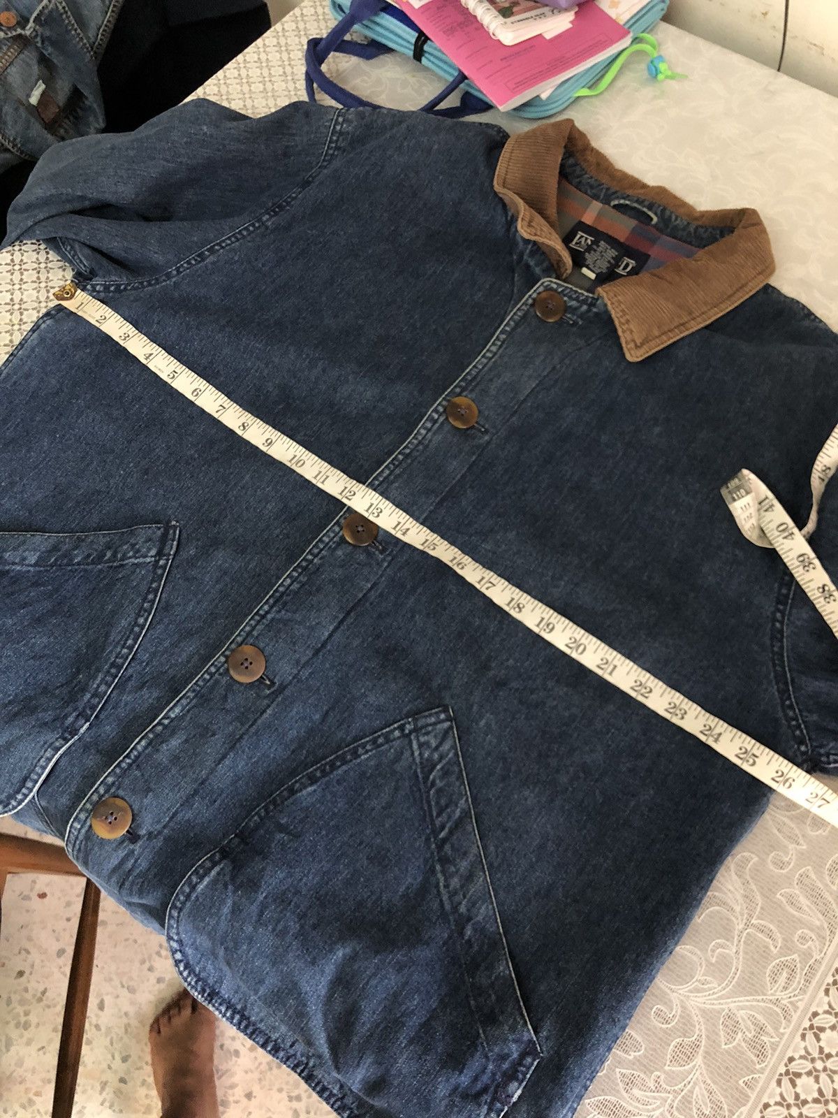 Lands' End Vintage Land's End Parka Denim Jacket Size US L / EU 52-54 / 3 - 14 Thumbnail