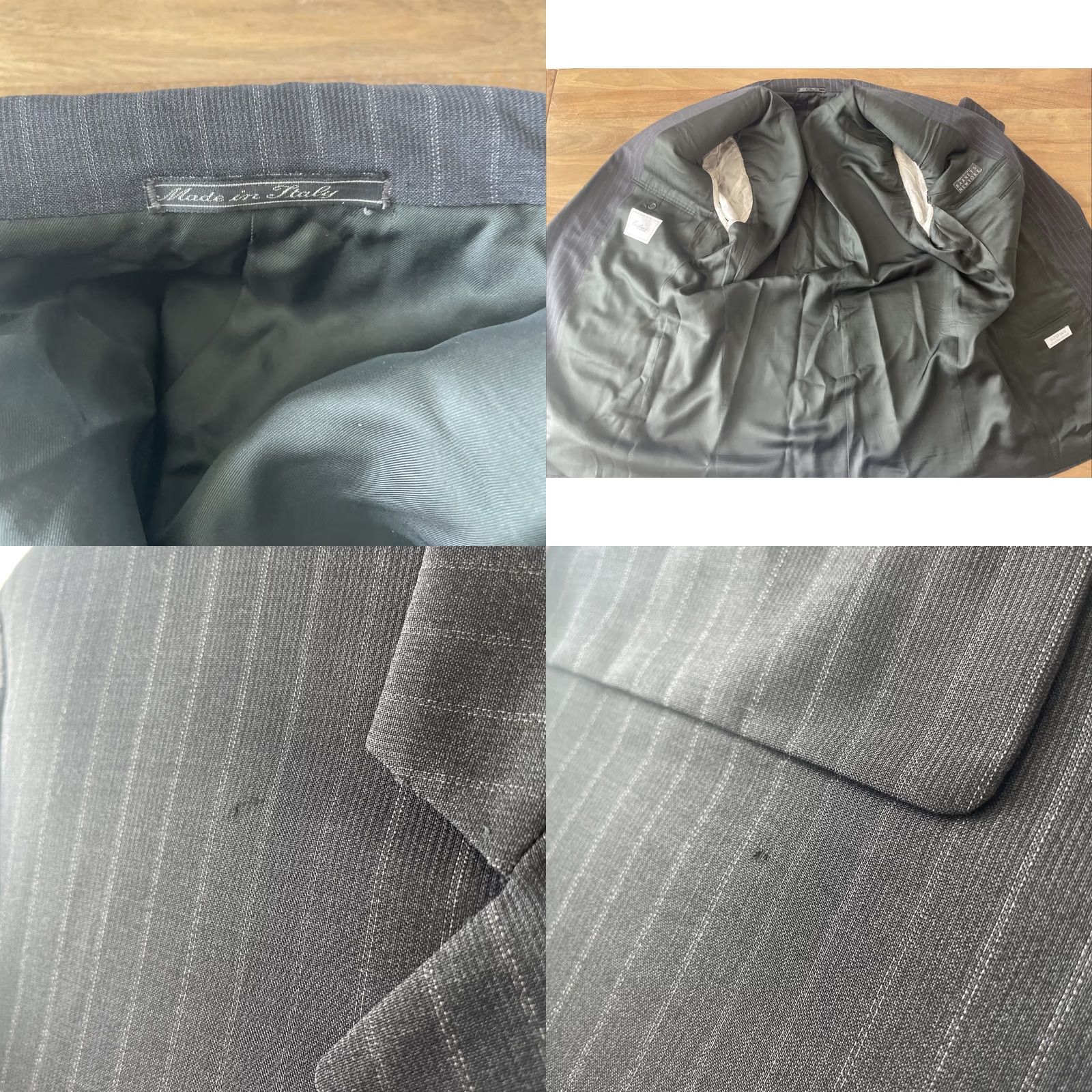 Corneliani Corneliani Blazer Mens 42R Gray Pinstripe Wool Merino Sport Jacket, Notch Lapel, Single-Breasted, Four-Button Sleeve, Classic Office Size 42R - 8 Thumbnail