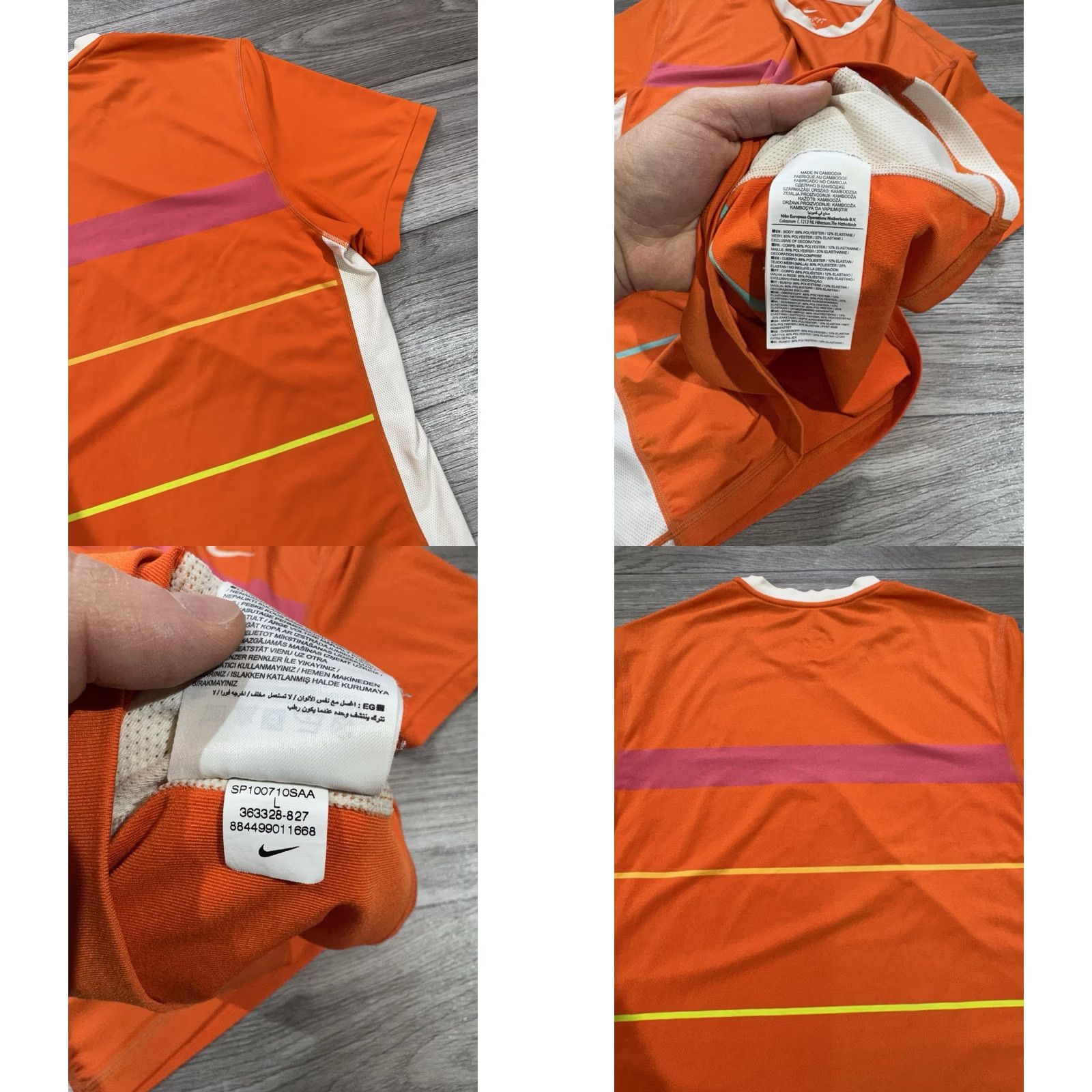 Nike VINTAGE Rafael Nadal 2010 Australian Open Nike Shirt Jersey T-Shirt Mens L Orange 363328-827 Size US L / EU 52-54 / 3 - 9 Thumbnail