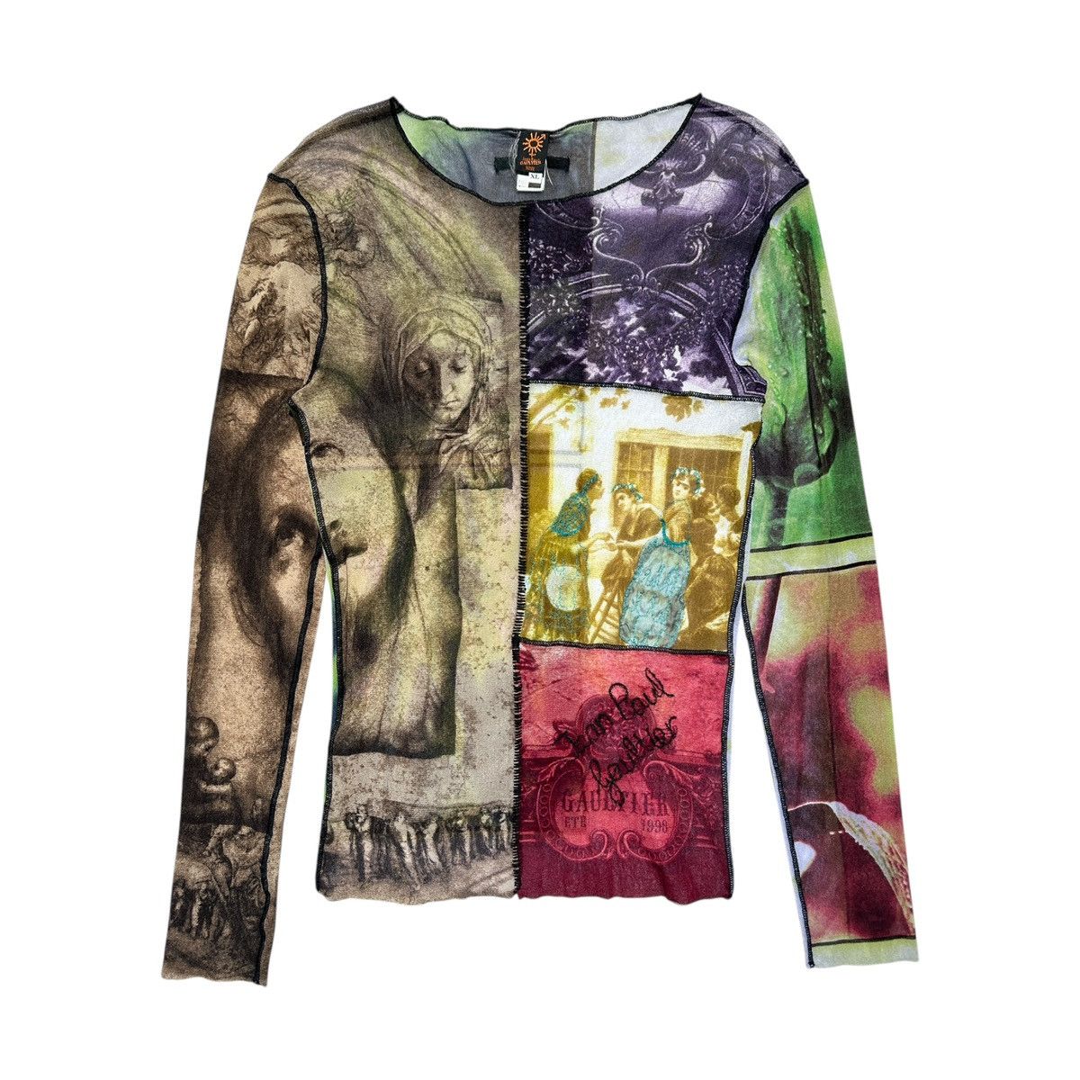 Jean Paul Gaultier 1998 patchwork medieval eye mesh Size US XL / EU 56 / 4 - 1 Thumbnail