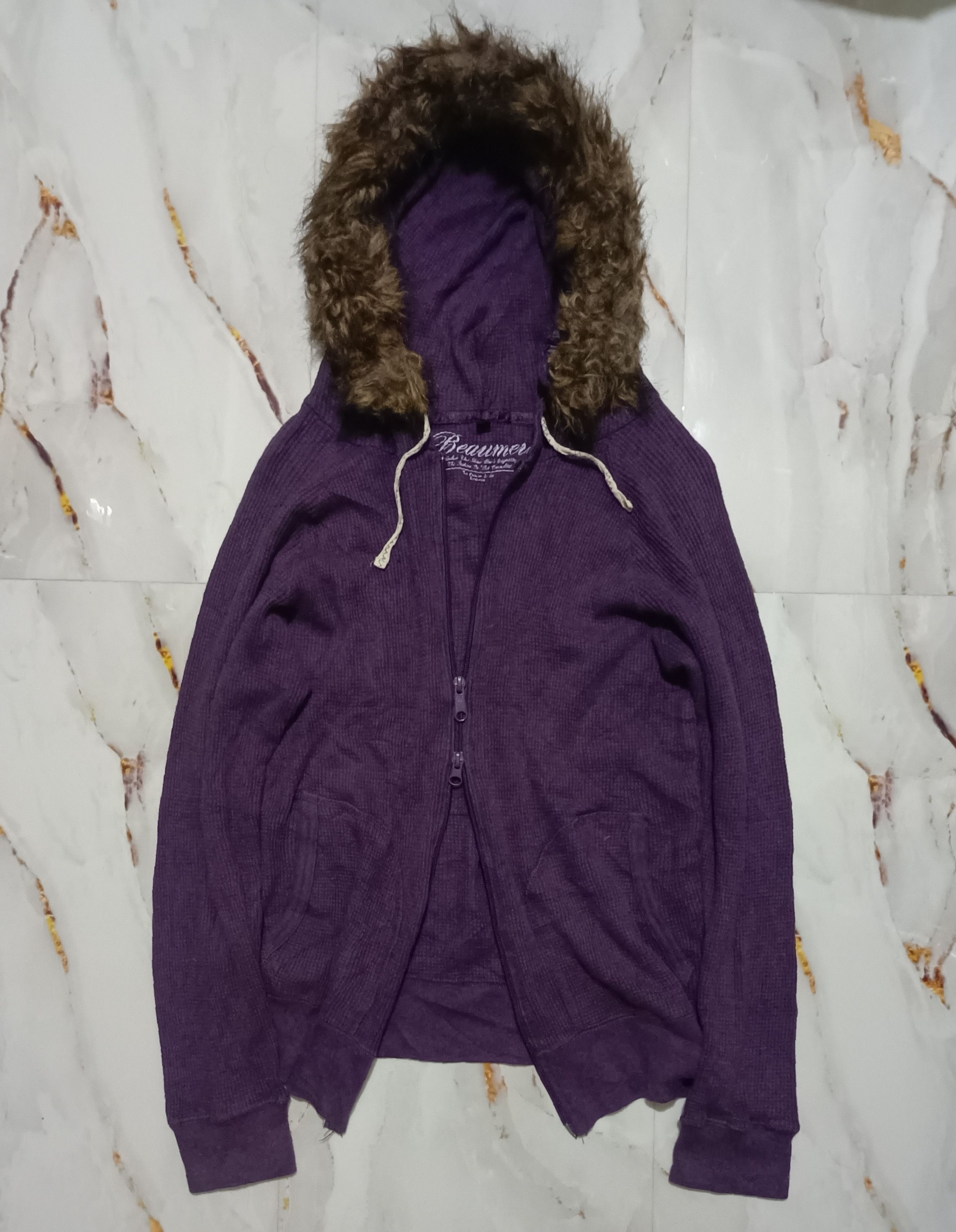 Le Grande Bleu (L.G.B.) Rare Waffle Paneled Zip Up Hoodie sweater Size US S / EU 44-46 / 1 - 1 Thumbnail