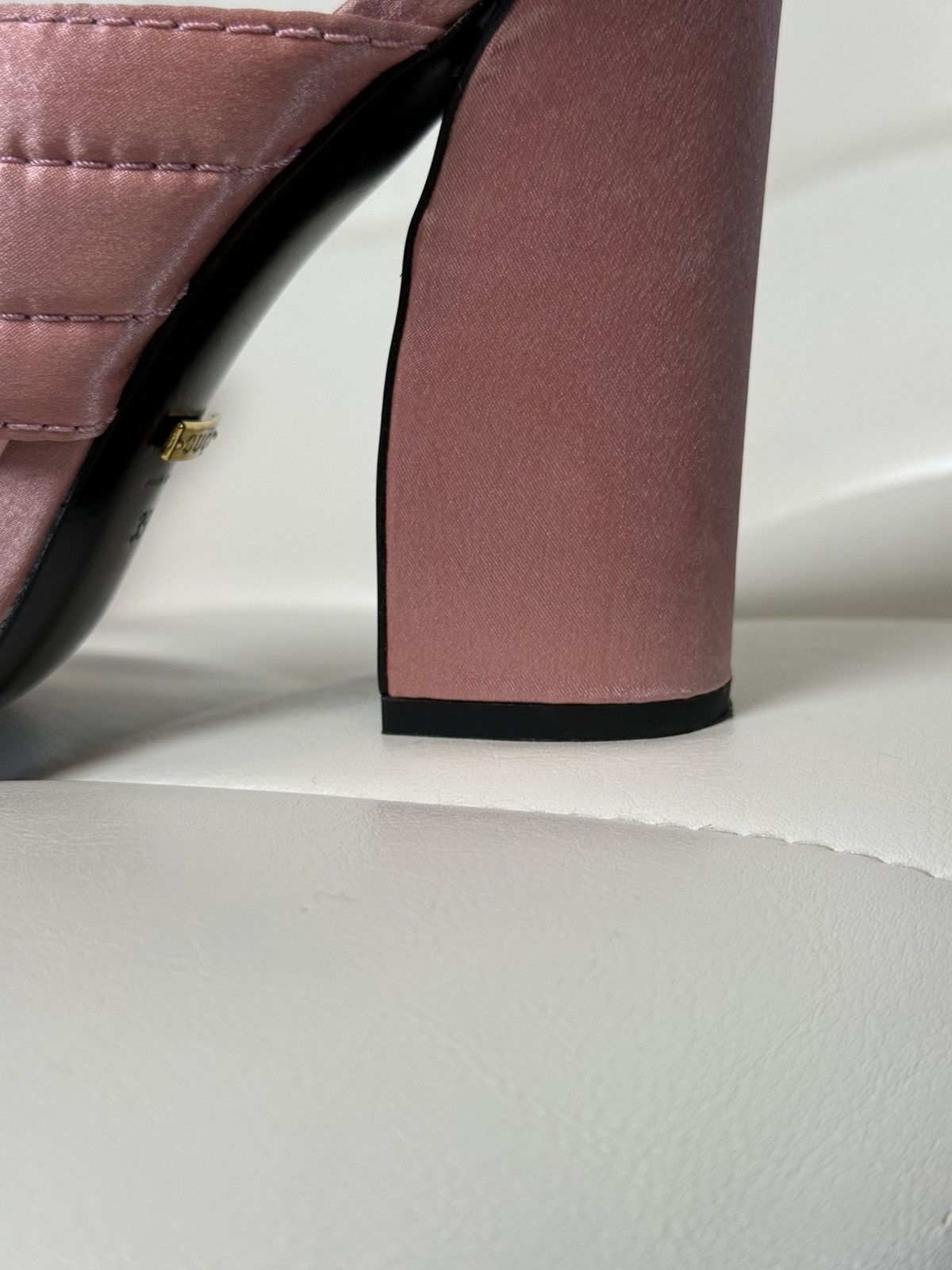 Gucci Gucci Crossover Satin Quilted Mule Sandals Block Heel Slides Size US 9 / IT 39 - 5 Thumbnail