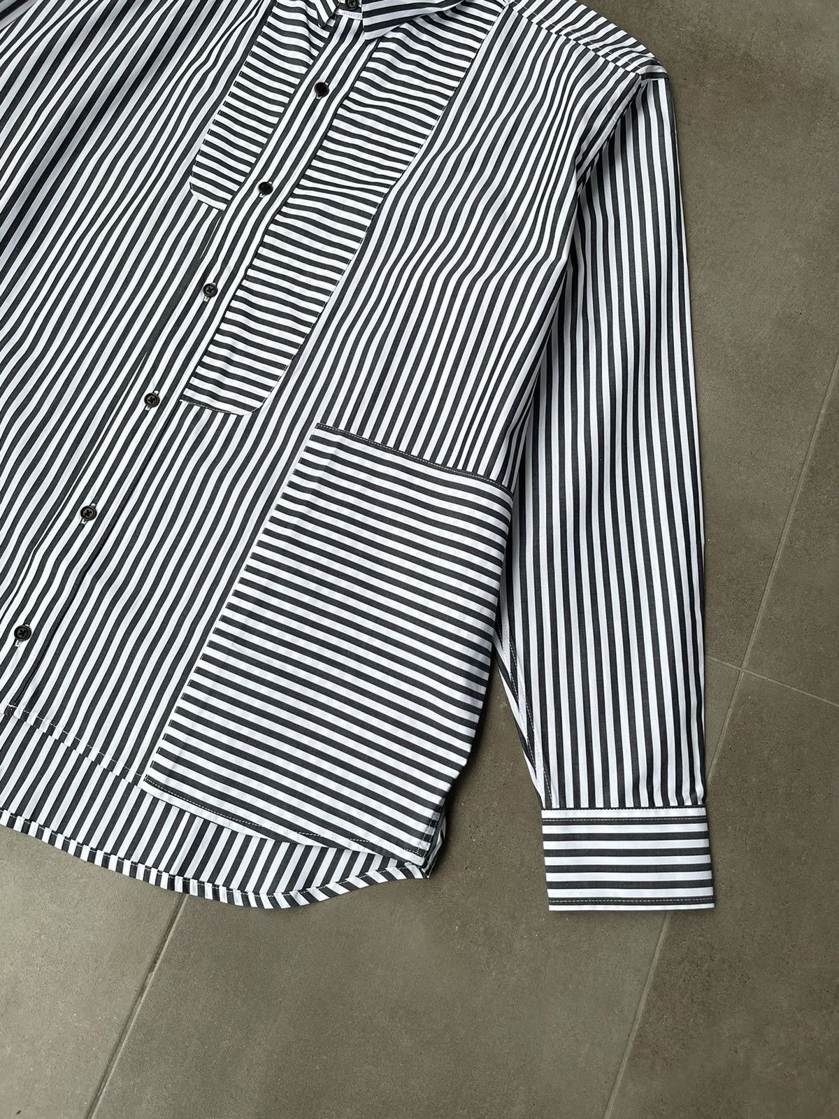 Henrik Vibskov !DS! AW23 Henrik Vibskov Chow Stripped White Black Shirt Size US L / EU 52-54 / 3 - 10 Thumbnail