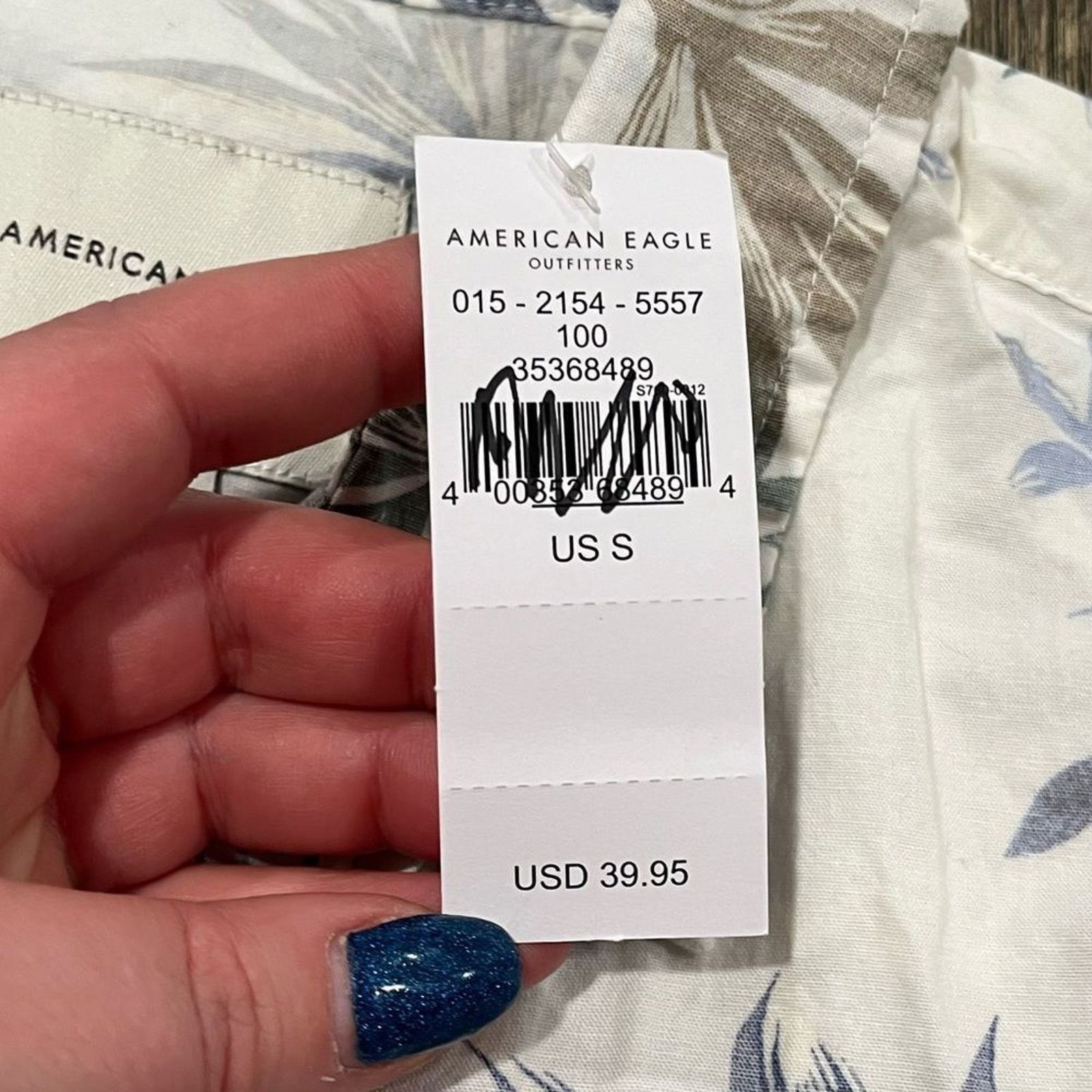 American Eagle Outfitters American Eagle Button Up Shirt Short Sleeves Flex Fit S NWT Size US S / EU 44-46 / 1 - 3 Thumbnail