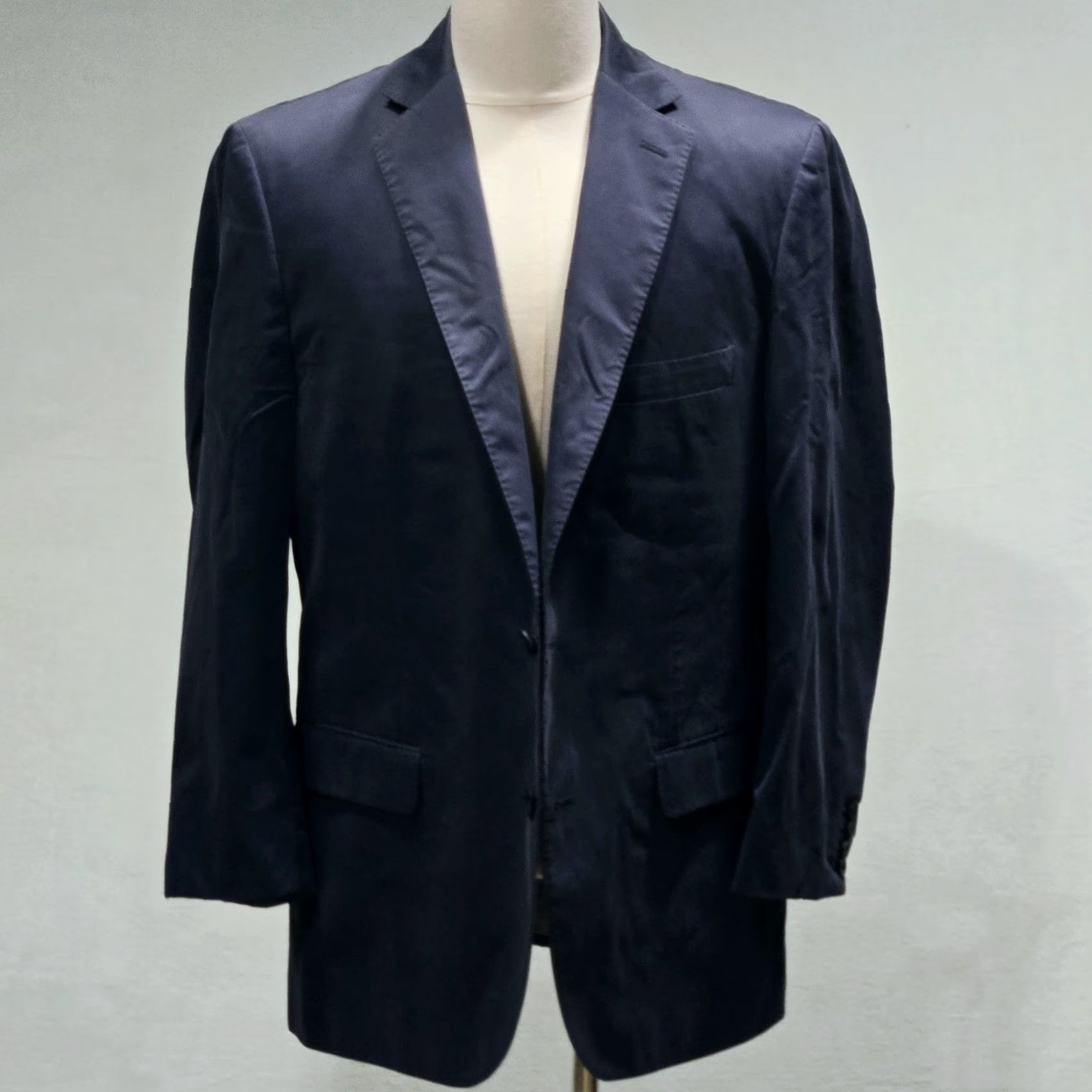 Vintage J Hilburn Sport Coat Blazer Wool Jacket Mens Vintage Blue Size 40-42 Lined Size 40R - 3 Thumbnail