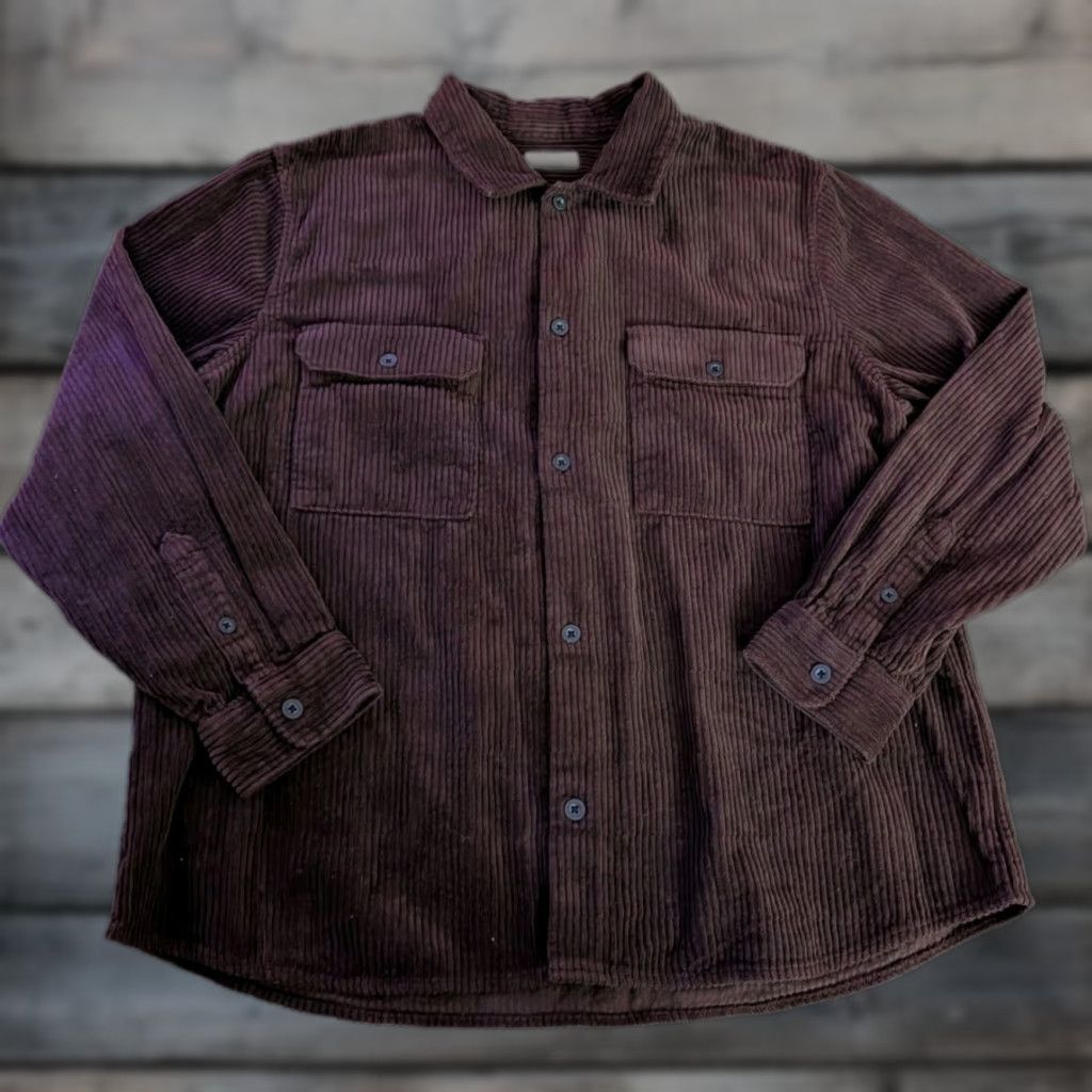 Gap Gap Corduroy Overshirt Mens XL Thick Wale Cord Brown Button Up EUC Size US XL / EU 56 / 4 - 1 Thumbnail