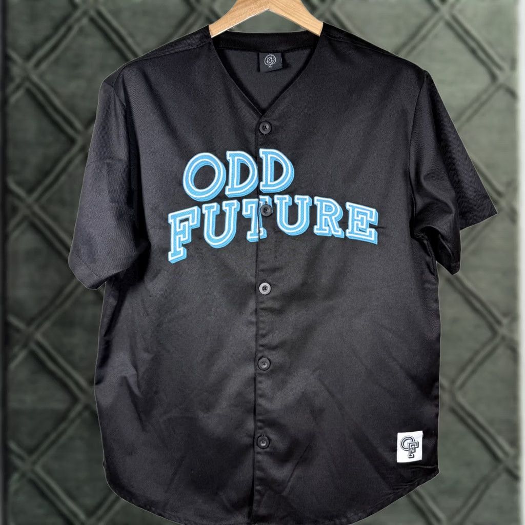 Odd Future Odd Future Baseball Jersey Men's XL Black Embroidered Short Sleeve Hip Hop Jersey Size US XL / EU 56 / 4 - 1 Thumbnail