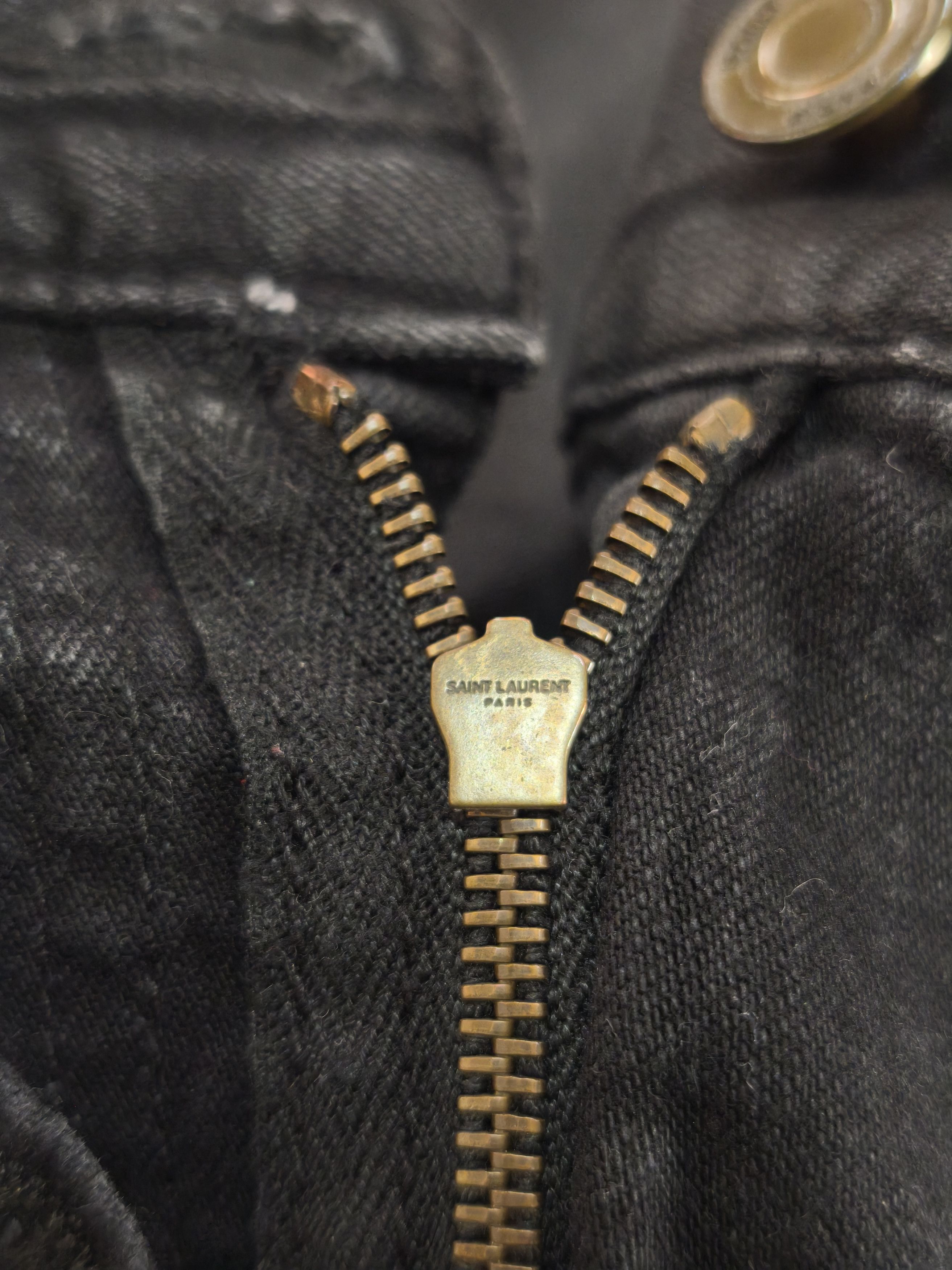 Saint Laurent Paris Saint Laurent Paris 2013 Waxed Black D02 Denim Size US 30 / EU 46 - 5 Thumbnail