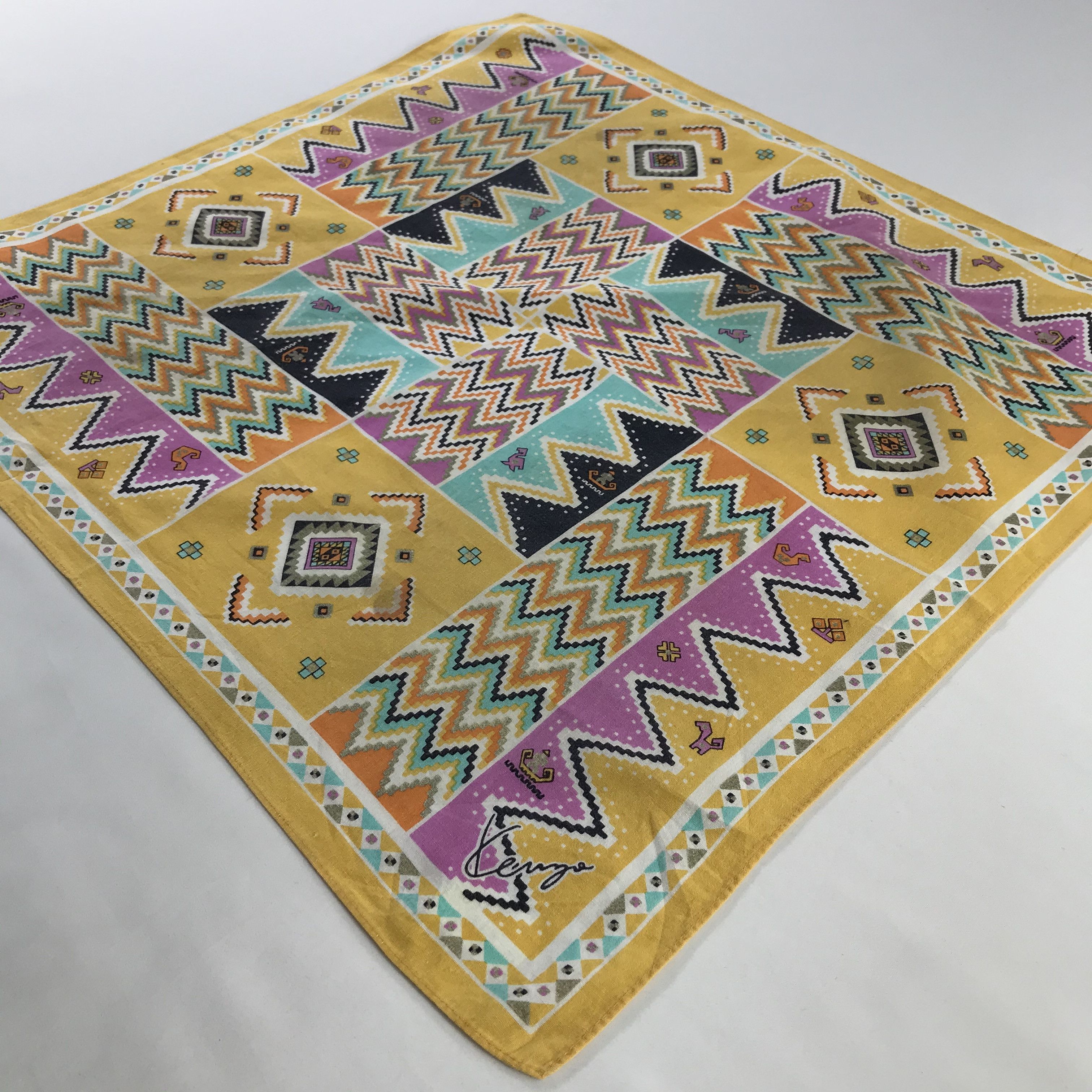 Kenzo × Vintage Kenzo Bandana / Handkerchief / Neckerchief - S536 Size ONE SIZE - 2 Thumbnail