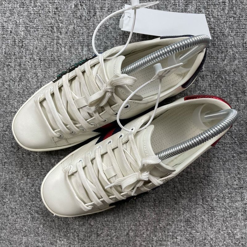 Gucci Gucci ACE Embroidered Sneaker with Crystal Details - Size US 5 / IT 35 - 3 Thumbnail