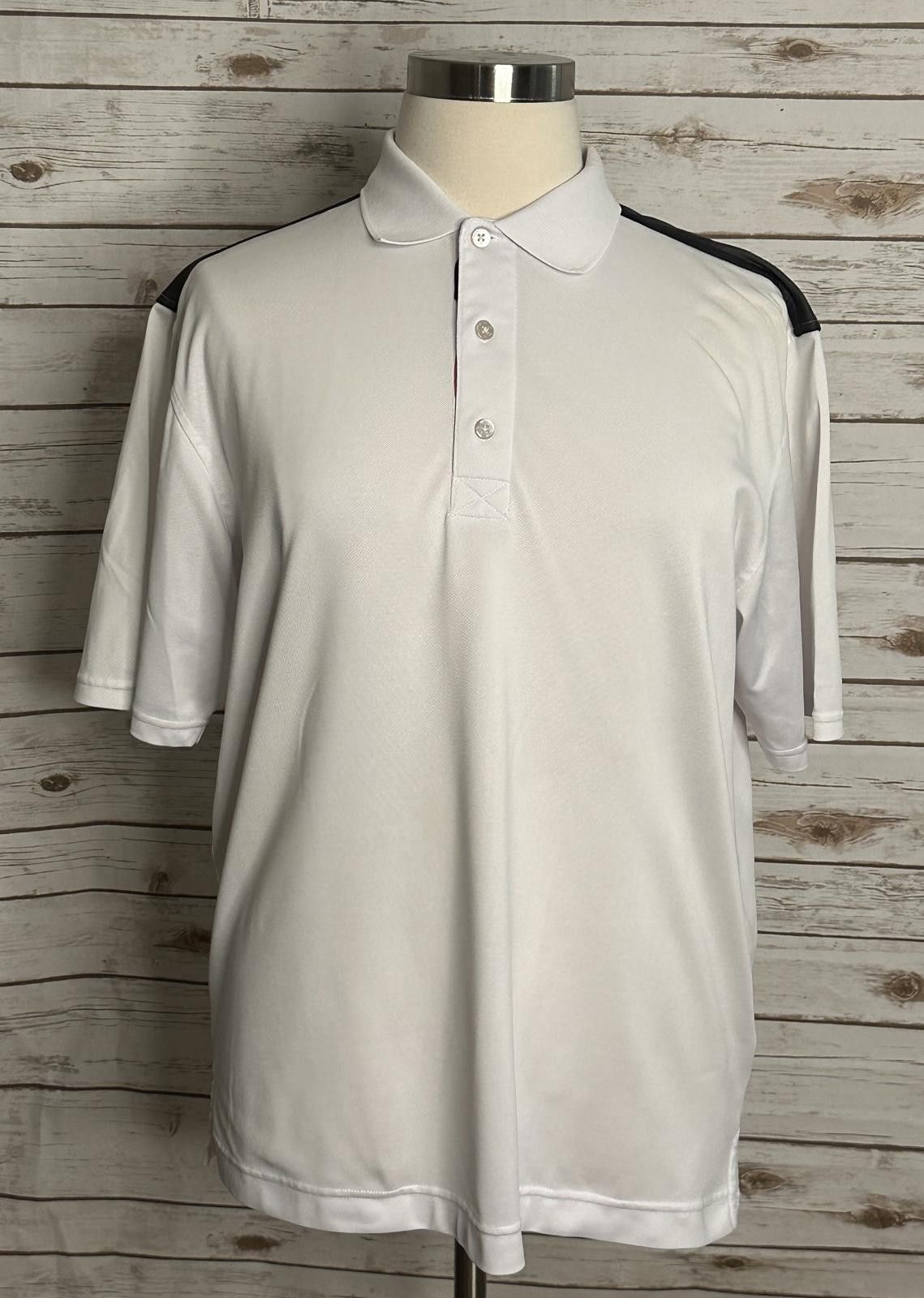 Footjoy FootJoy white/navy/pink striped performance golf polo shirt Size US L / EU 52-54 / 3 - 1 Thumbnail