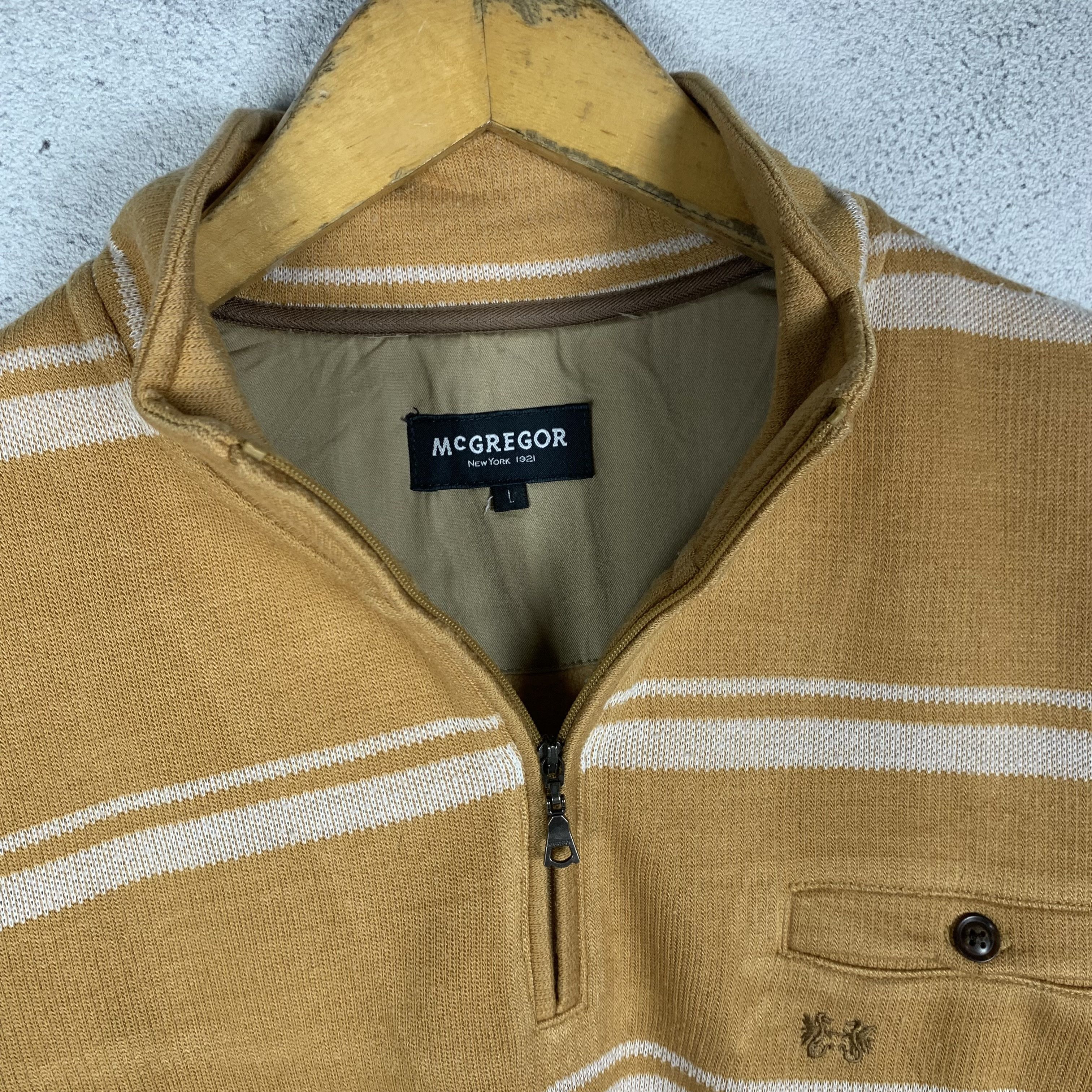 McGregor Vintage McGregor Halfzip Striped Sweatshirt Crewneck Size US M / EU 48-50 / 2 - 3 Thumbnail