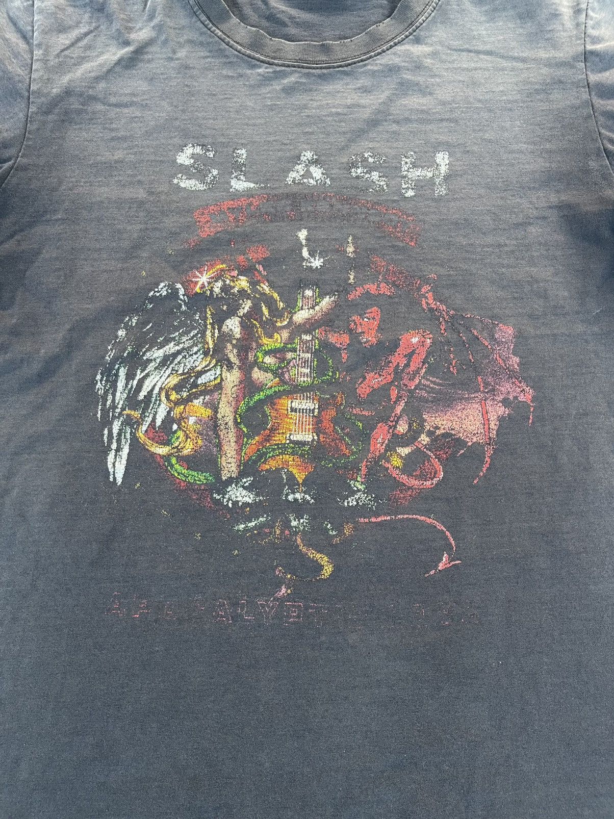 Band Tees Thrashed Vintage 90's Slash Apocalyptic Love Bootleg Tee Size US M / EU 48-50 / 2 - 9 Thumbnail