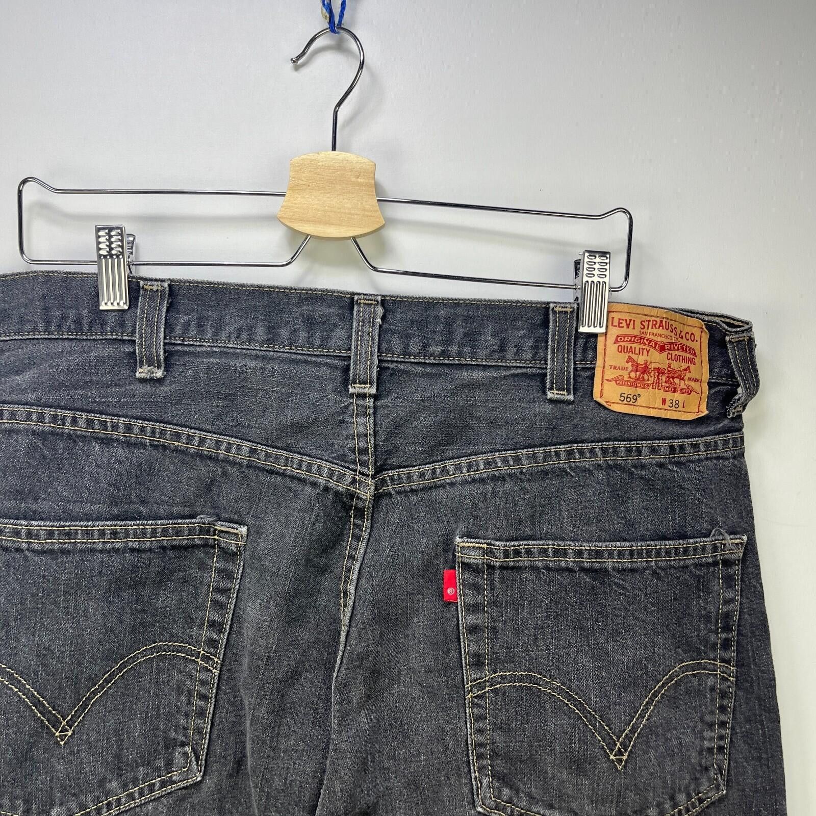 Levi's Vintage Levi's 569 Loose Straight Black Denim Jean Shorts 38 Size US 38 / EU 54 - 2 Thumbnail