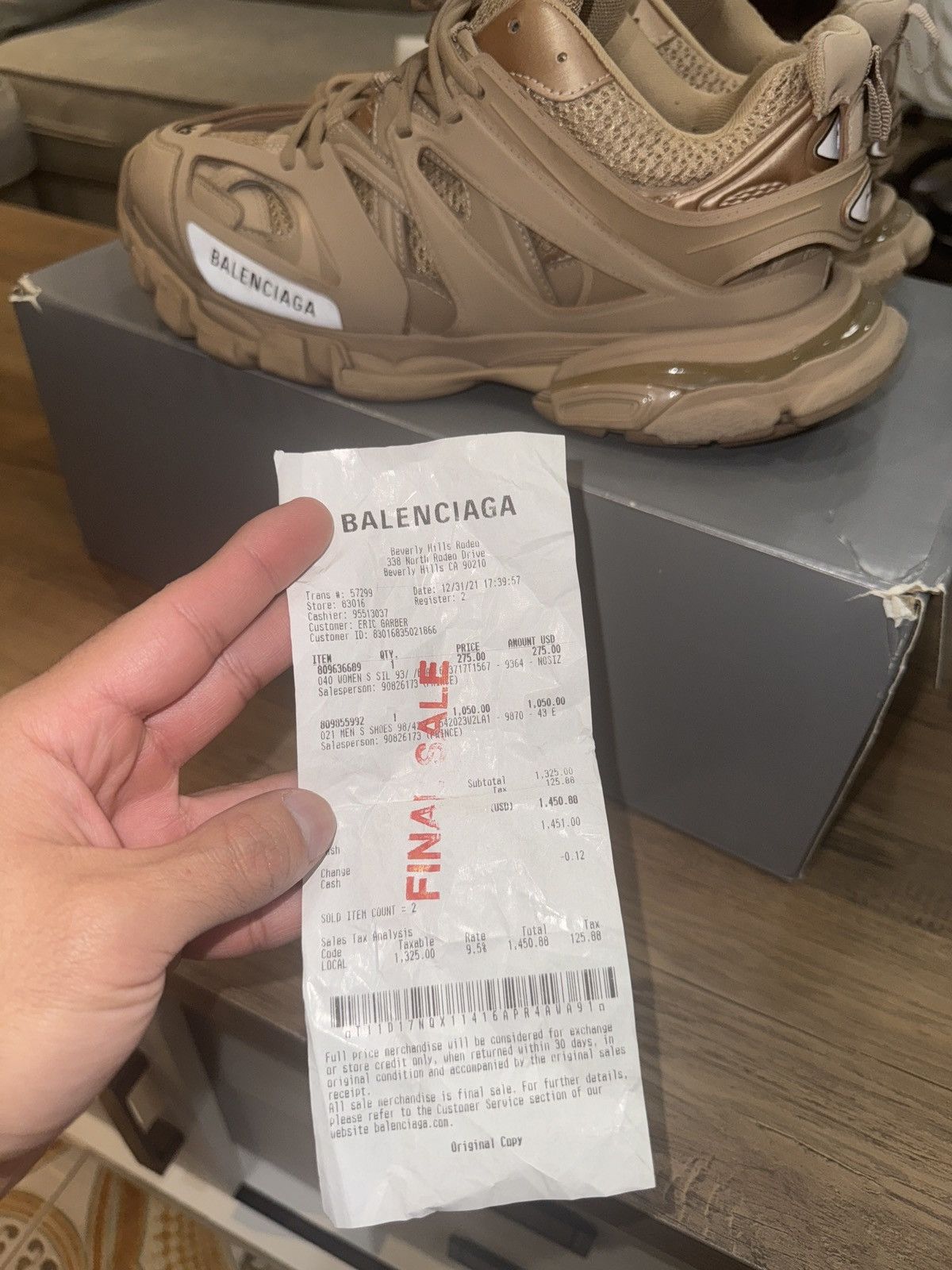 Balenciaga Balenciaga Track Sneakers "Full Beige" Size US 10 / EU 43 - 10 Thumbnail