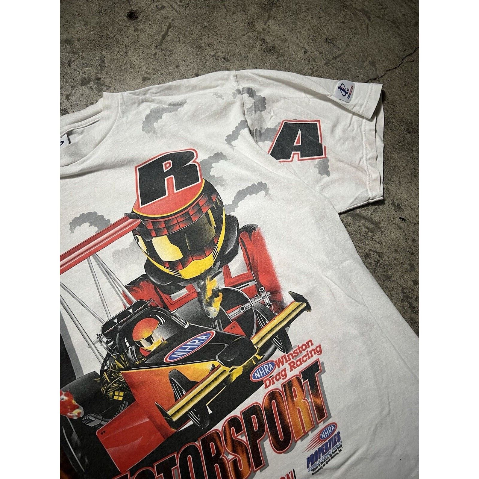 Vintage Vintage 1990s NHRA AOP Shirt Winston Drag Racing — XL Size US XL / EU 56 / 4 - 4 Thumbnail