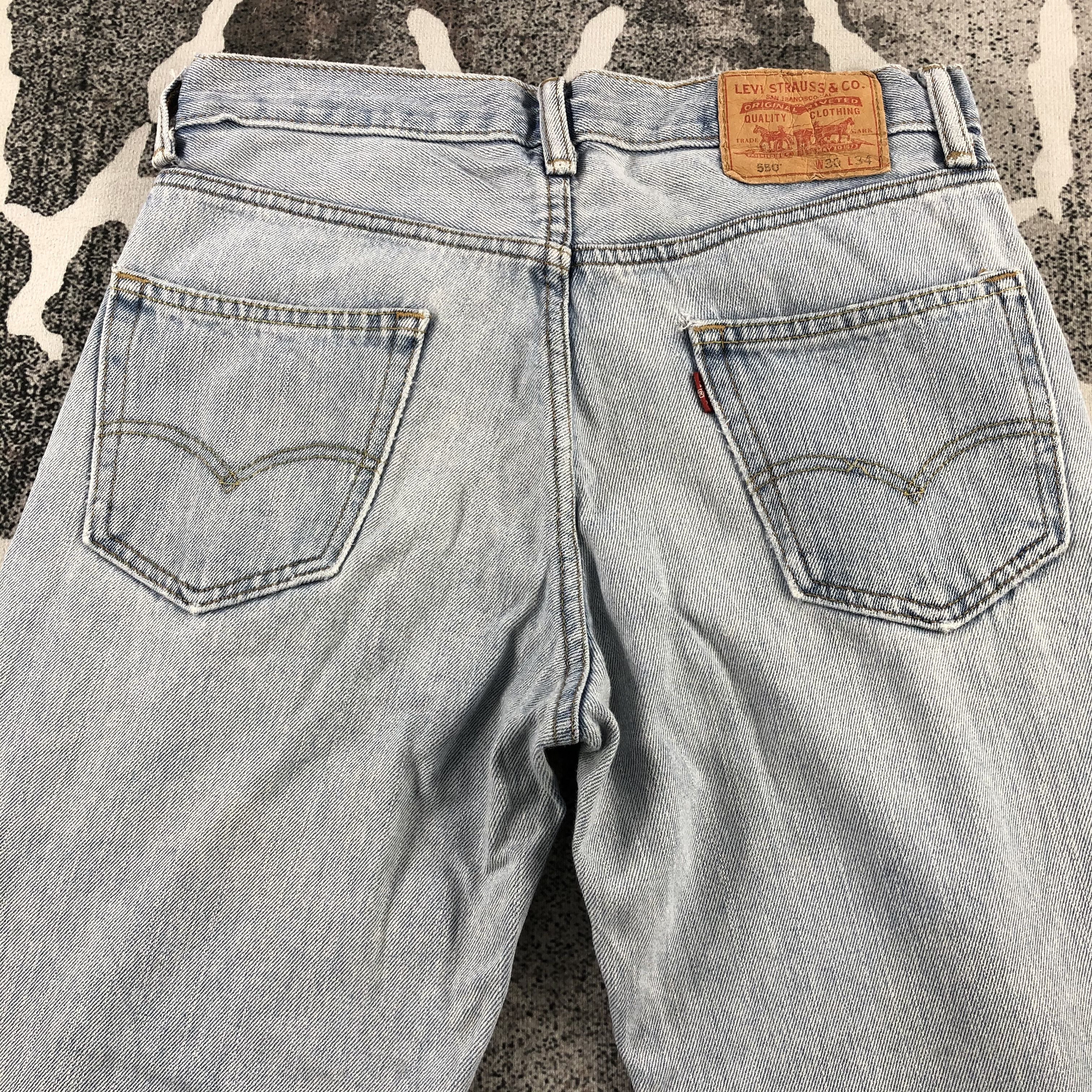 Levi's Vintage Levis 550 Jeans Medium Wash Denim KJ945 Size US 30 / EU 46 - 4 Thumbnail