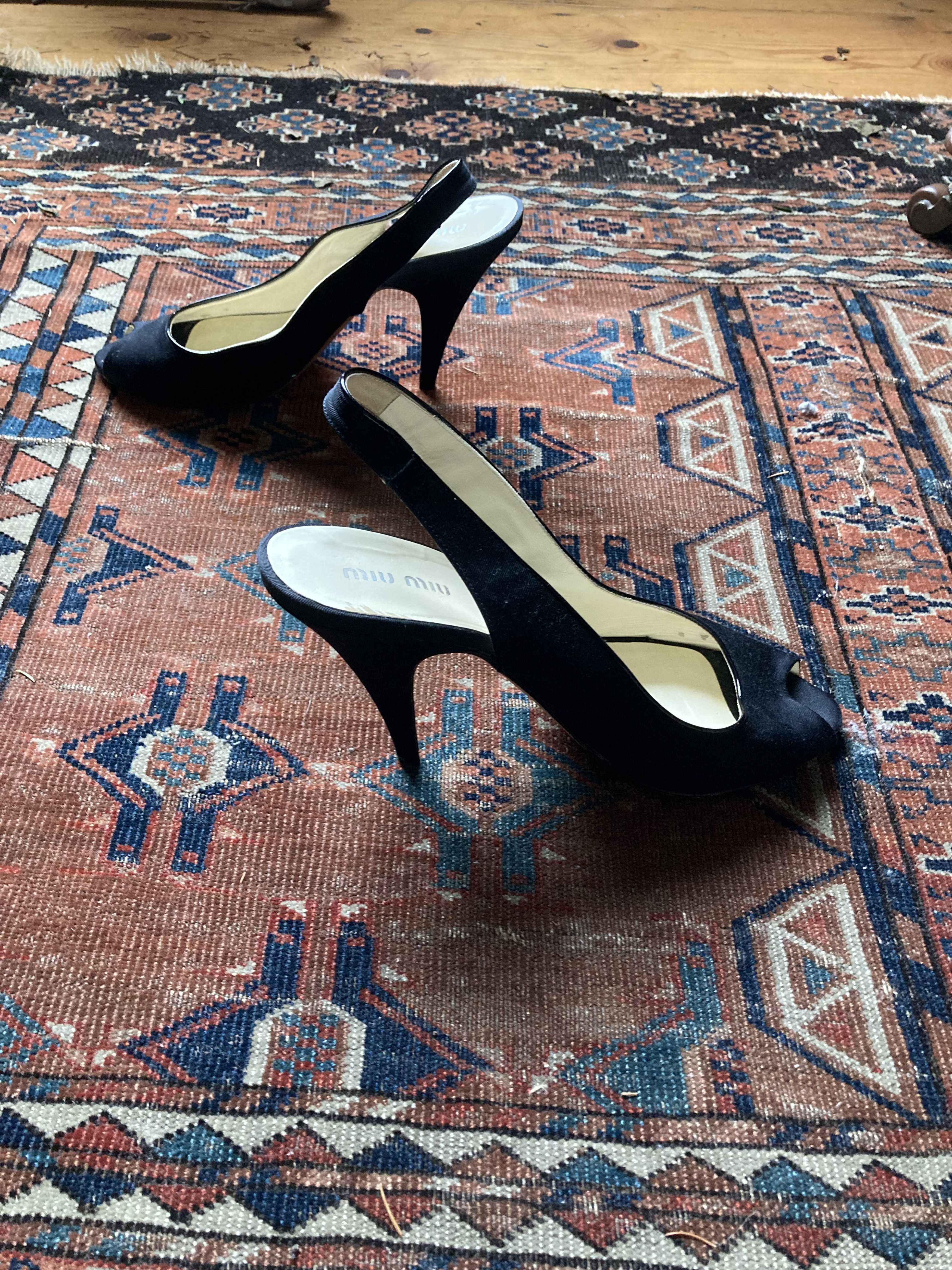 Miu Miu Miu Miu black sling back heels Size US 8 / IT 38 - 11 Thumbnail