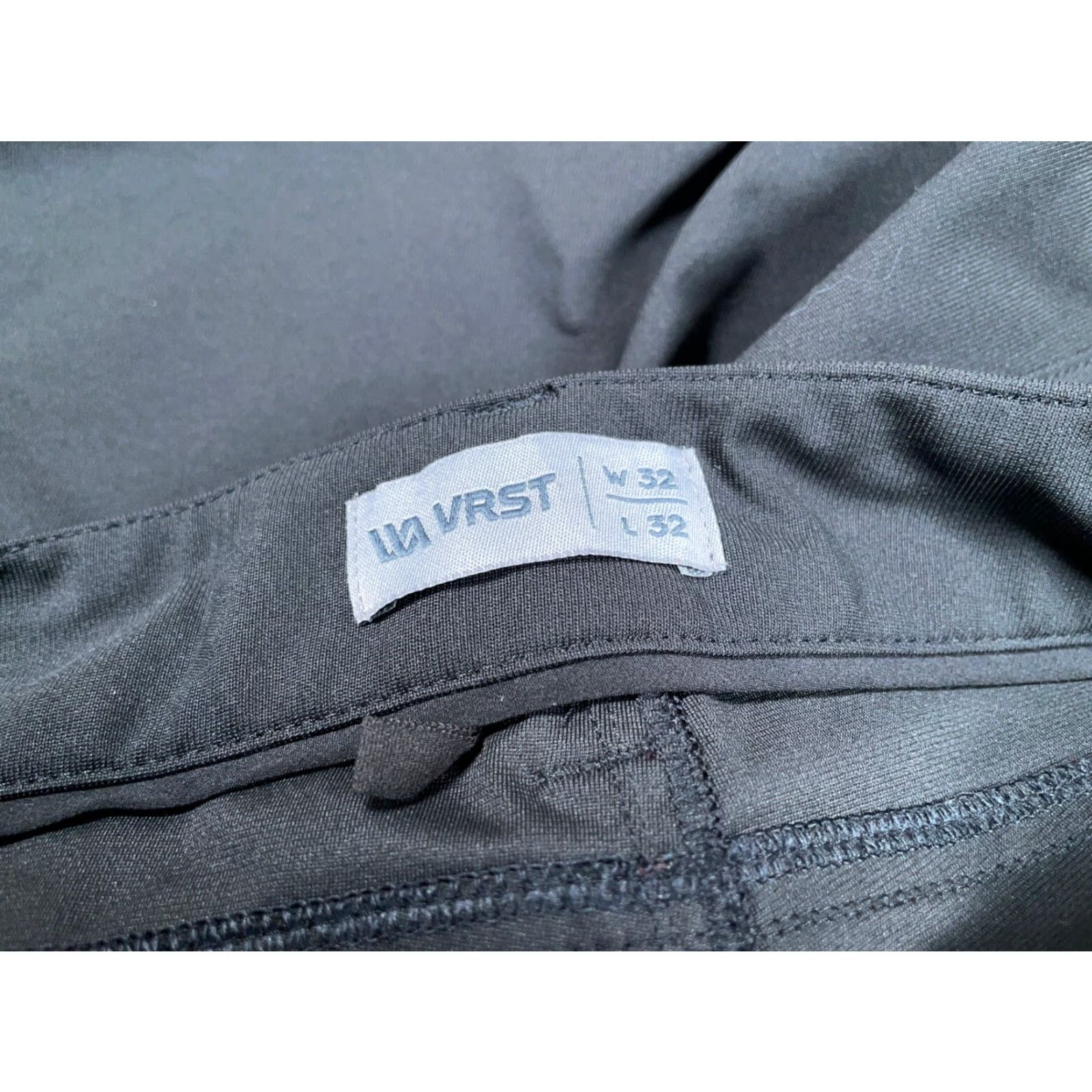 Vintage VRST Slim Fit Pants Men 32 x 31 Black Tapered 2-Way Stretch Lightweight 5 Pocket Chino Vintage Mens Size US 36 / EU 52 - 3 Thumbnail