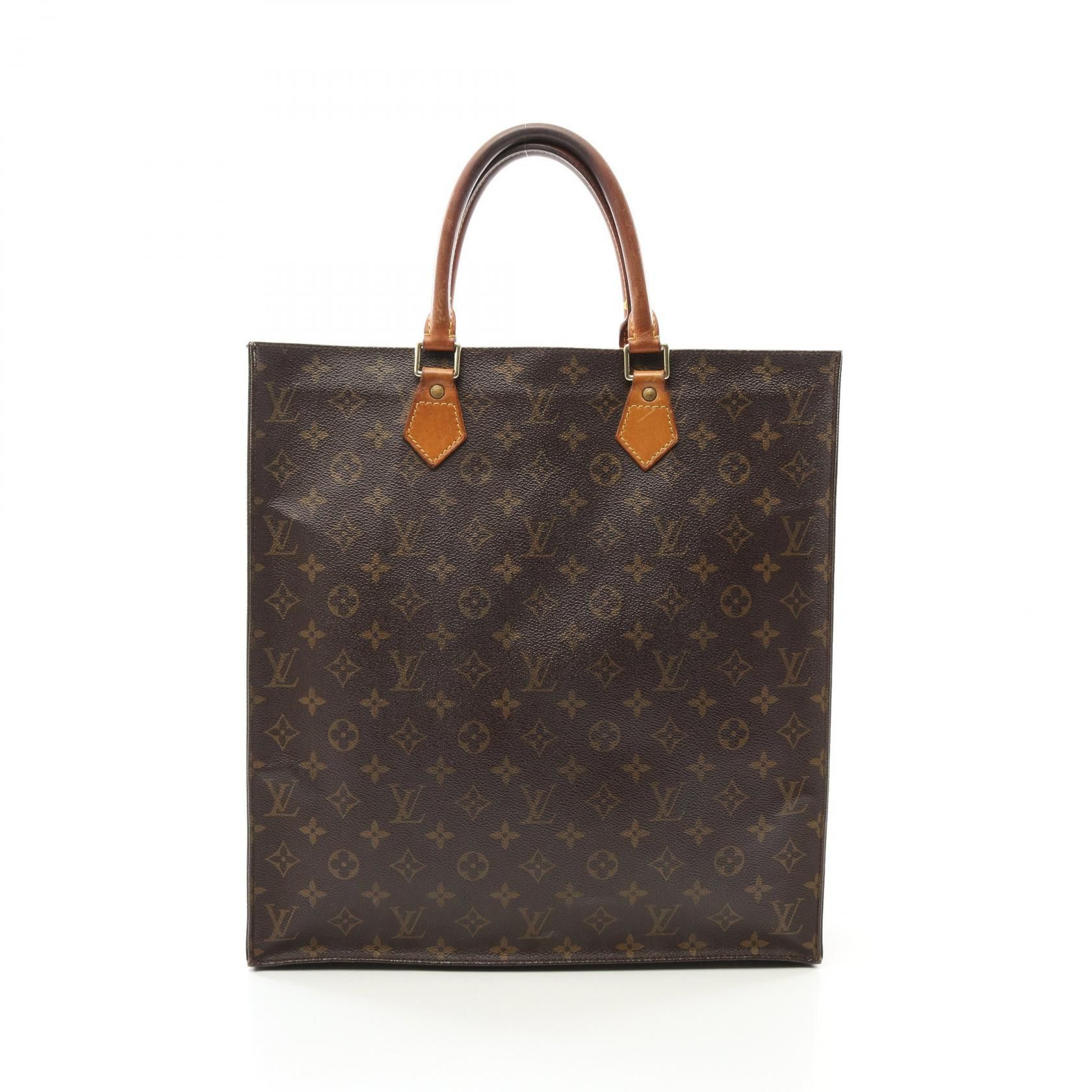 Louis Vuitton Louis Vuitton Sac Plat Monogram Tote Bag Canvas Tote Bag M51140 in Brown, Women's