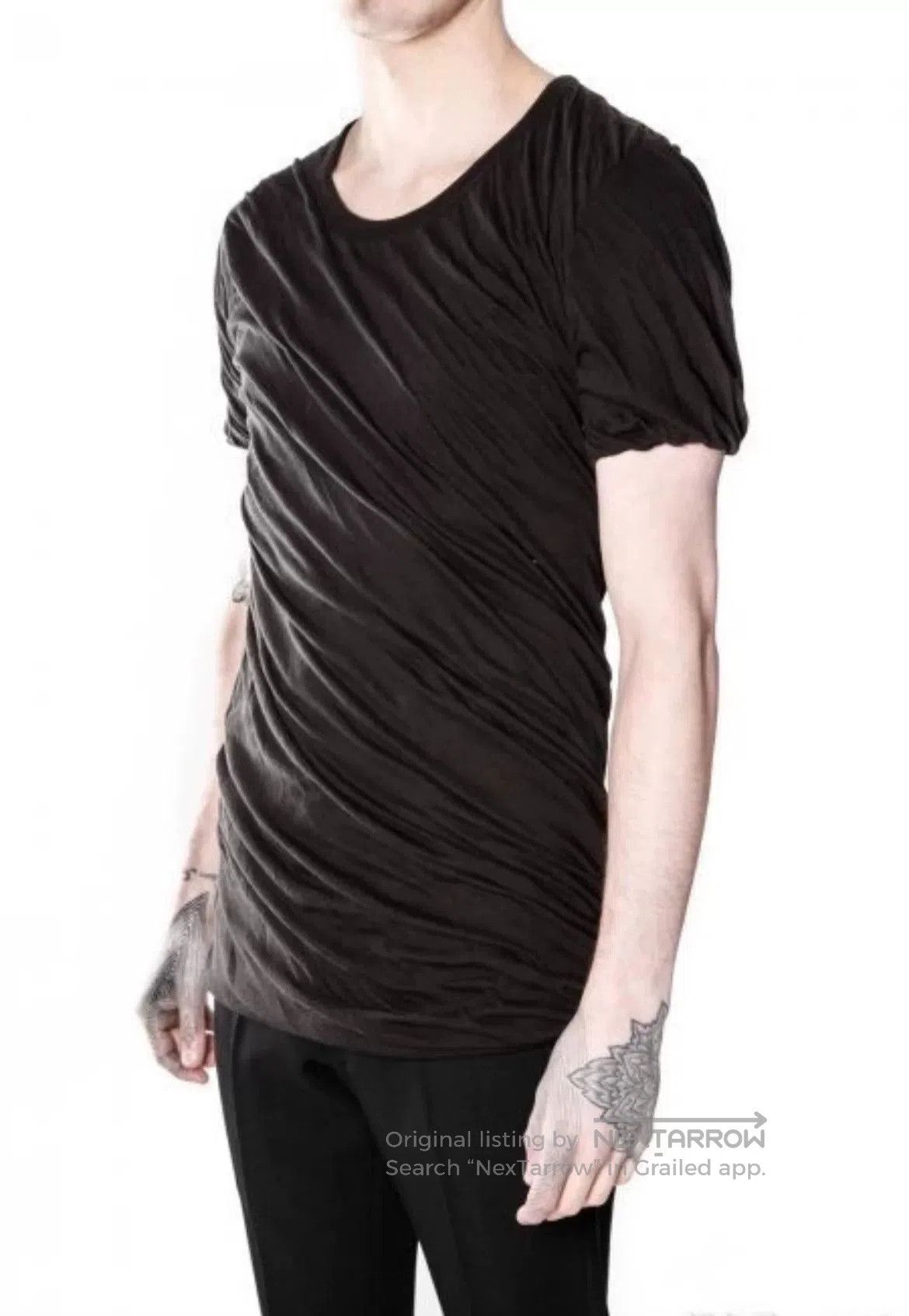 Rick Owens Rick Owens Layered Spiral Short Sleeve Tee. Size XS / US 0-2 / IT 36-38 - 2 Thumbnail