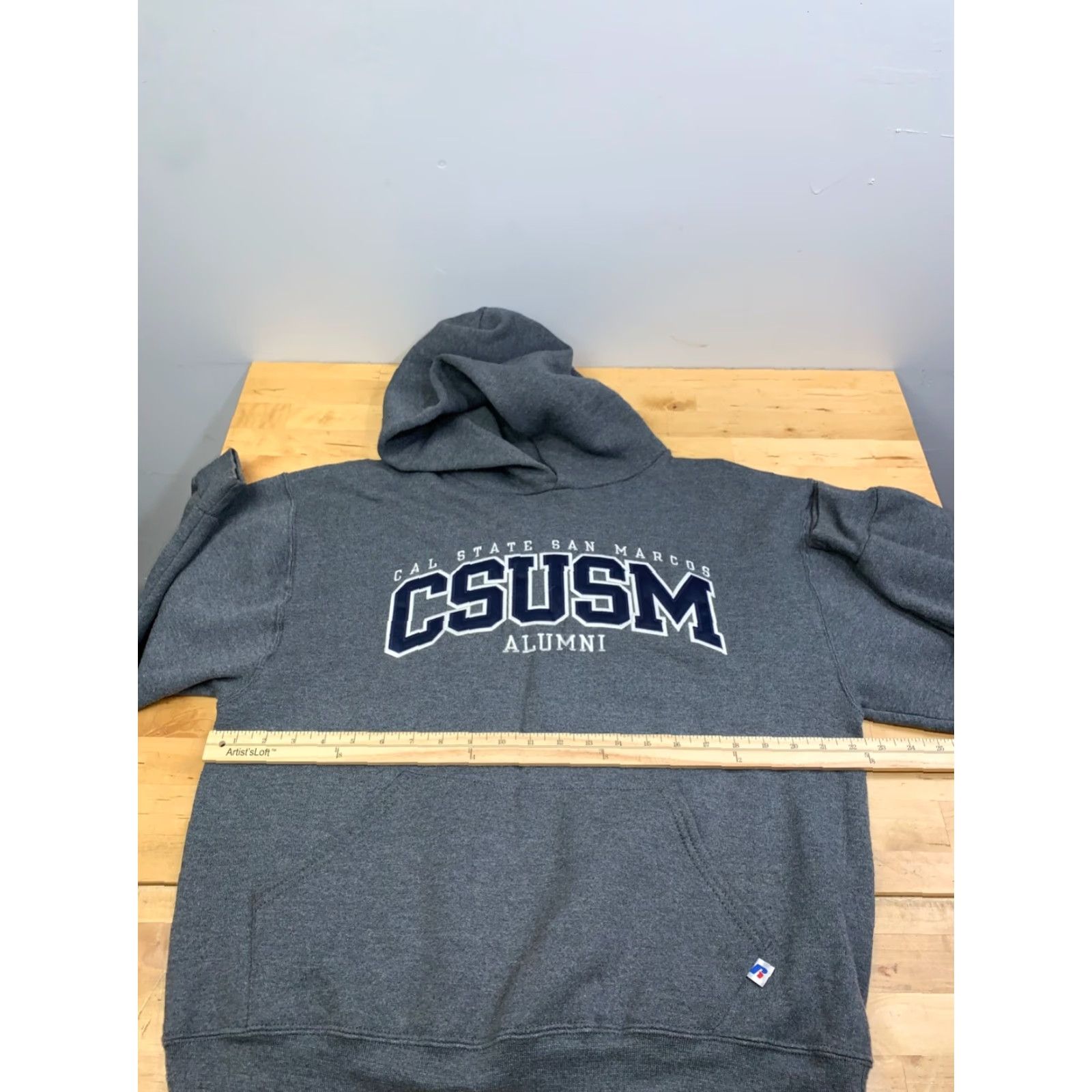 Vintage Russell Hoodie Men M Gray Cal State San Marcos University Pullover Sweatshirt Regular Crew Neck Size US M / EU 48-50 / 2 - 5 Thumbnail