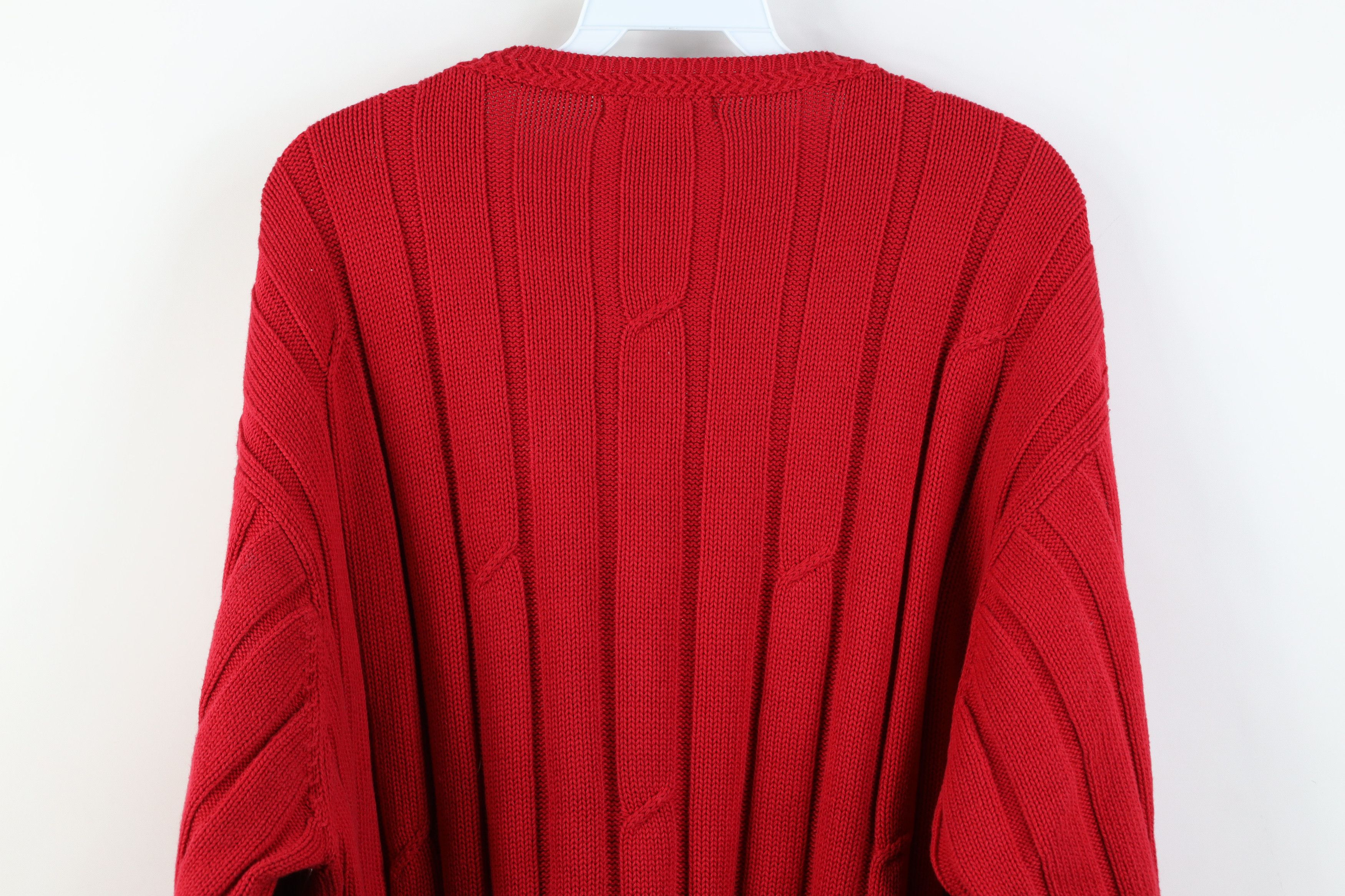 Nautica Vintage 90s Y2K Nautica Cotton Ribbed Knit Crewneck Sweater Size US XL / EU 56 / 4 - 10 Thumbnail