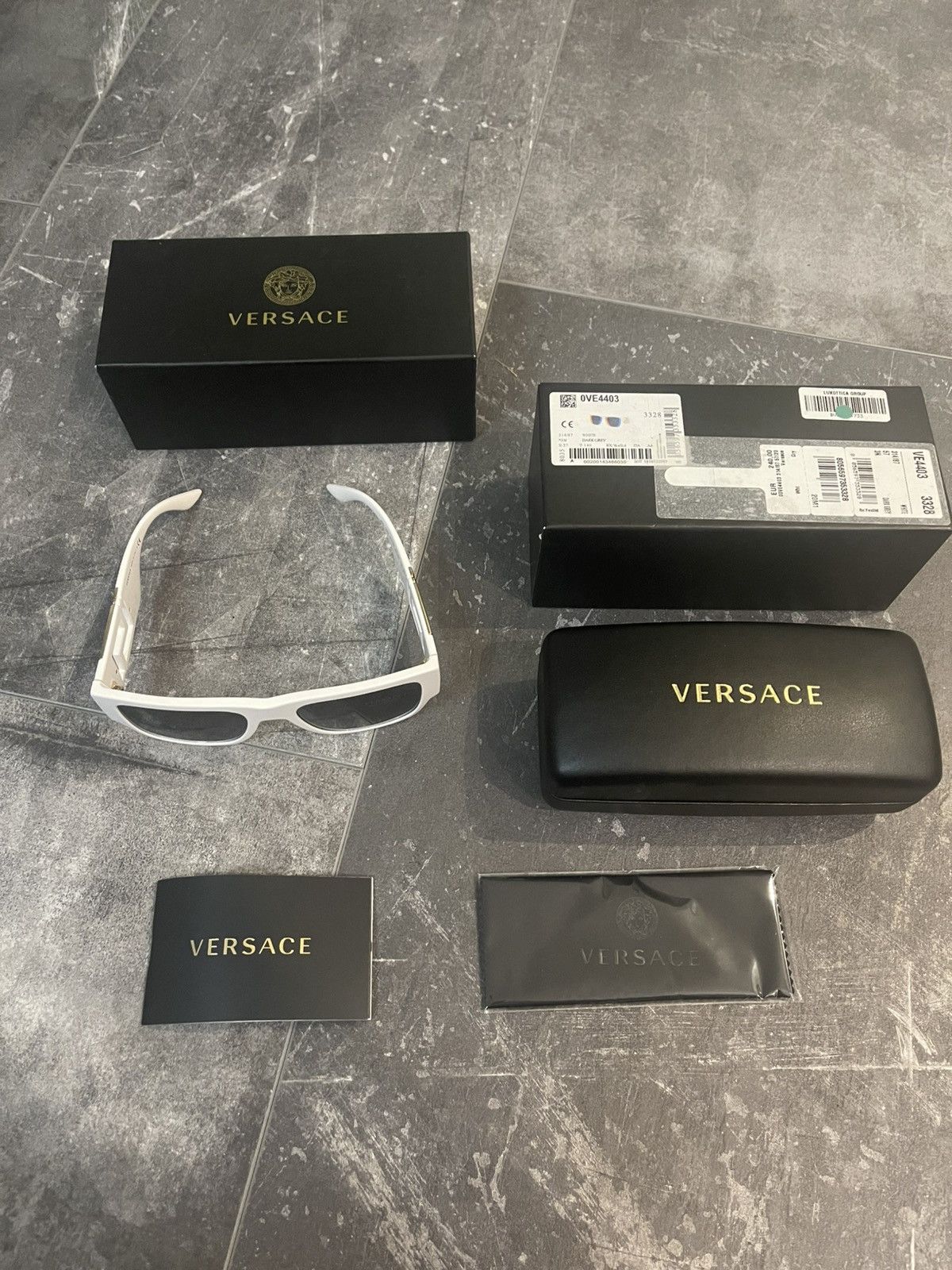 Versace Versace white gold unisex shades Full Set Size ONE SIZE - 8 Thumbnail