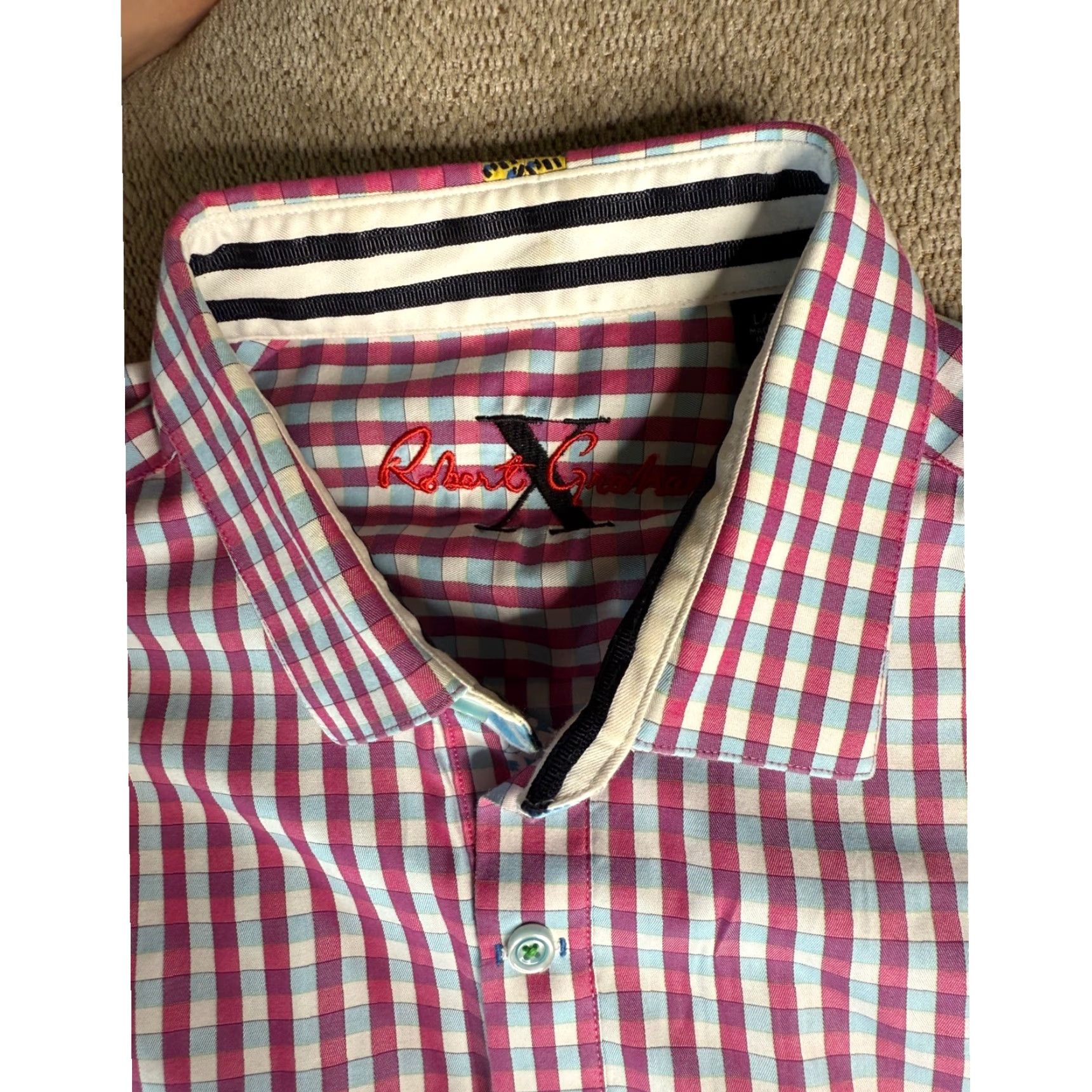 Robert Graham Robert Graham Mens L/G Long Sleeve Checkered Button Down Casual Shirt Size US L / EU 52-54 / 3 - 2 Thumbnail