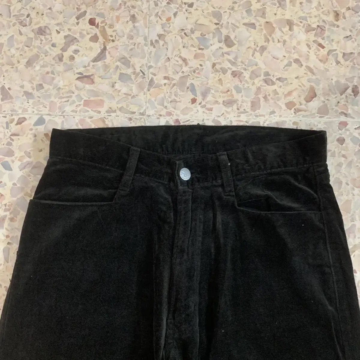 Fiorucci Vintage Fiorucci Black Lot 6213 Cotton Velvet Trousers Pants Size US 26 / EU 42 - 3 Thumbnail