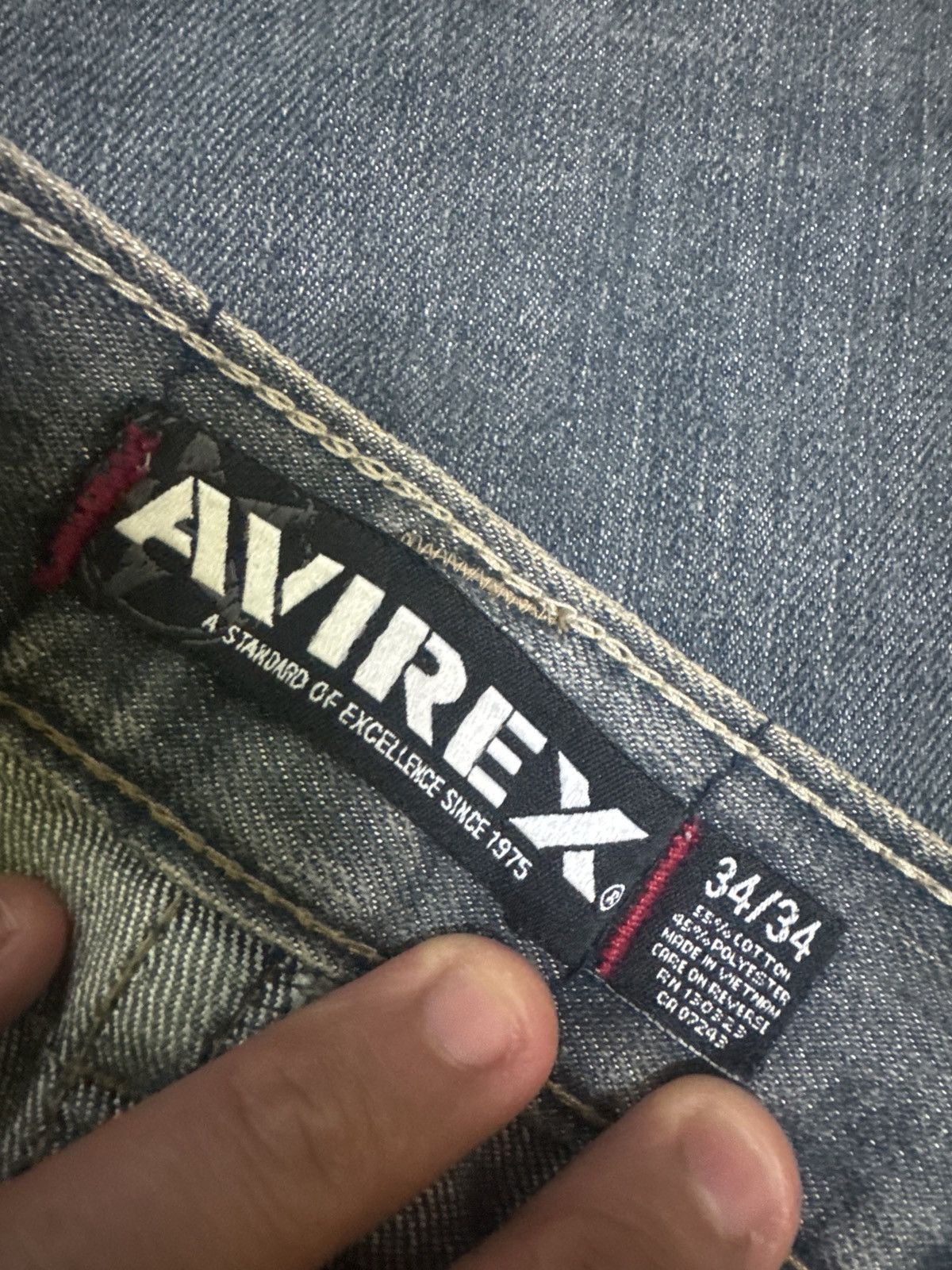 Avirex CRAZY AVIREX BAGGY STONE WASH CLAW MARK DENIM Size US 34 / EU 50 - 12 Thumbnail