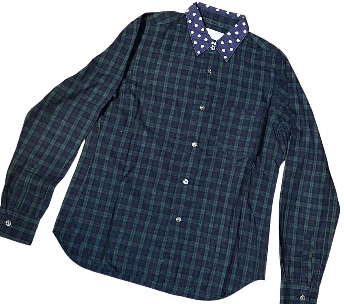 Comme des Garcons *FINAL DROP* Cdg shirt pink logo polkadot plaid shirt Size US S / EU 44-46 / 1 - 2 Thumbnail