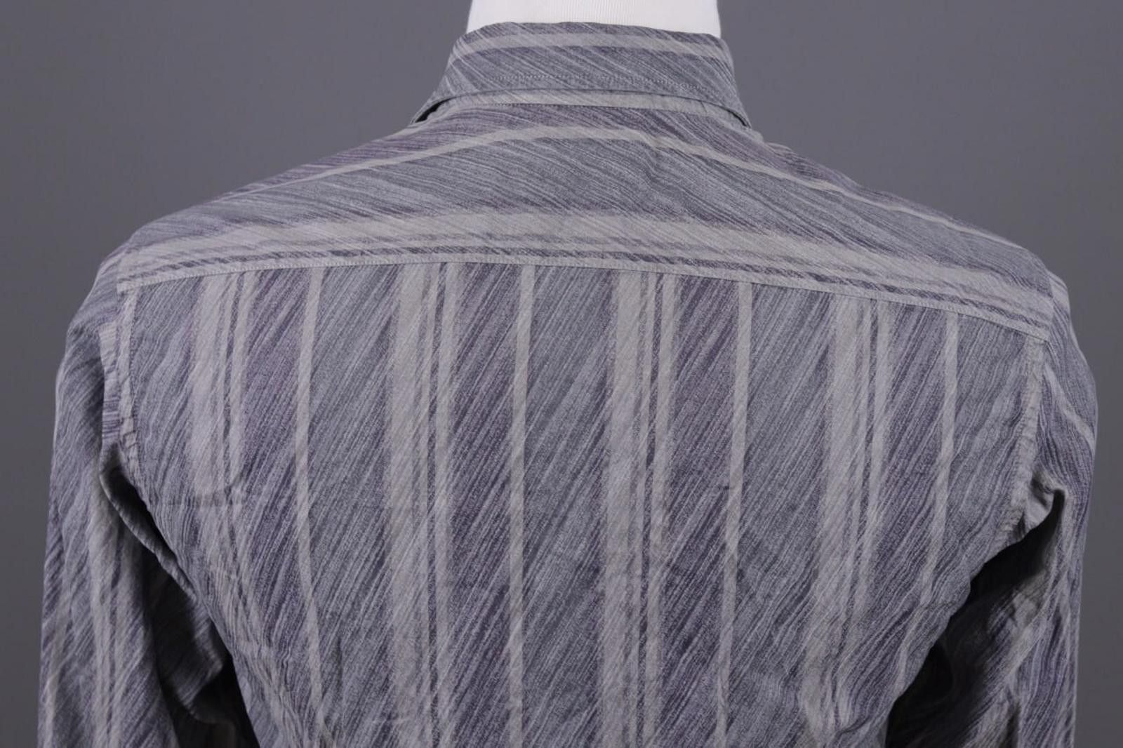 Etro Etro Milano Gray Striped Button Down Shirt Size 38 Size US M / EU 48-50 / 2 - 7 Thumbnail