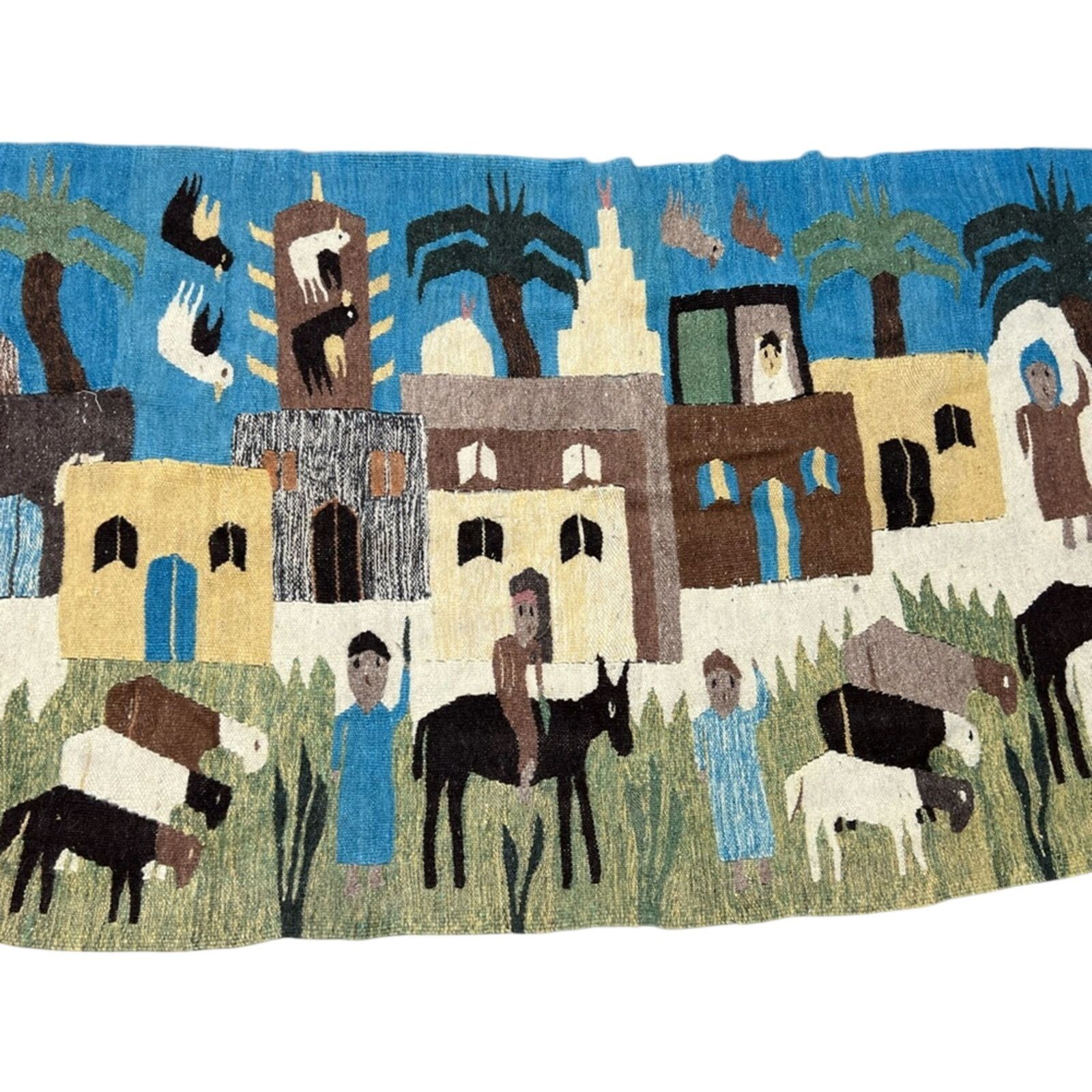 Other Egyptian Hand Woven Tapestry 5 FT Art Egypt-Wool Kilim Rug Size ONE SIZE - 4 Thumbnail