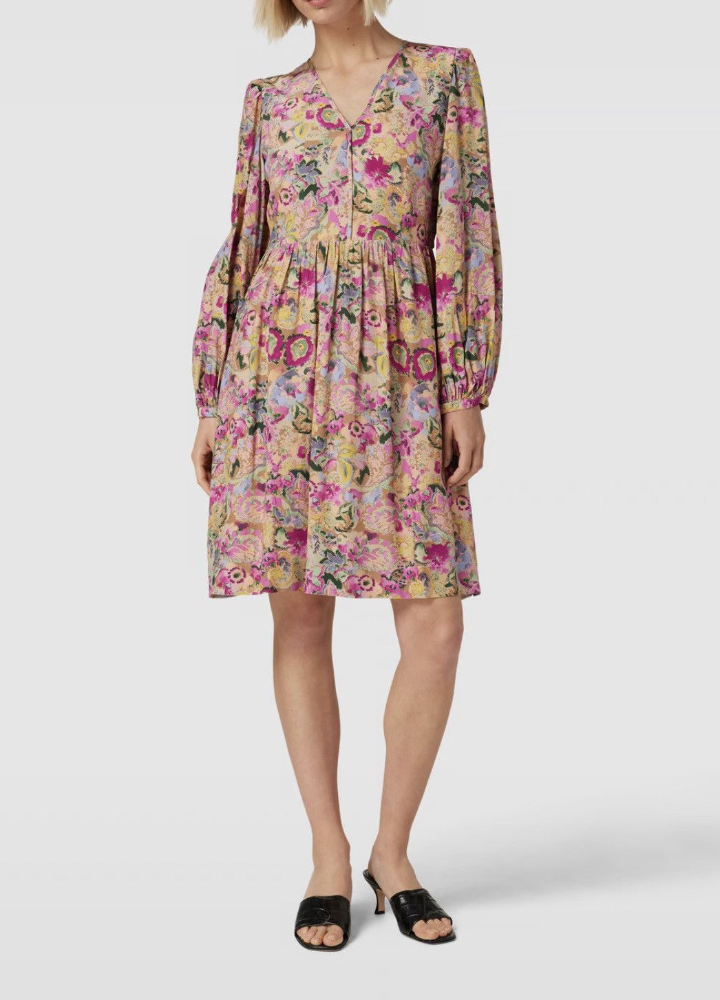 Designer × Joop! Joop! Baby doll style floral pattern NWT dress Size L / US 10 / IT 46 - 3 Thumbnail