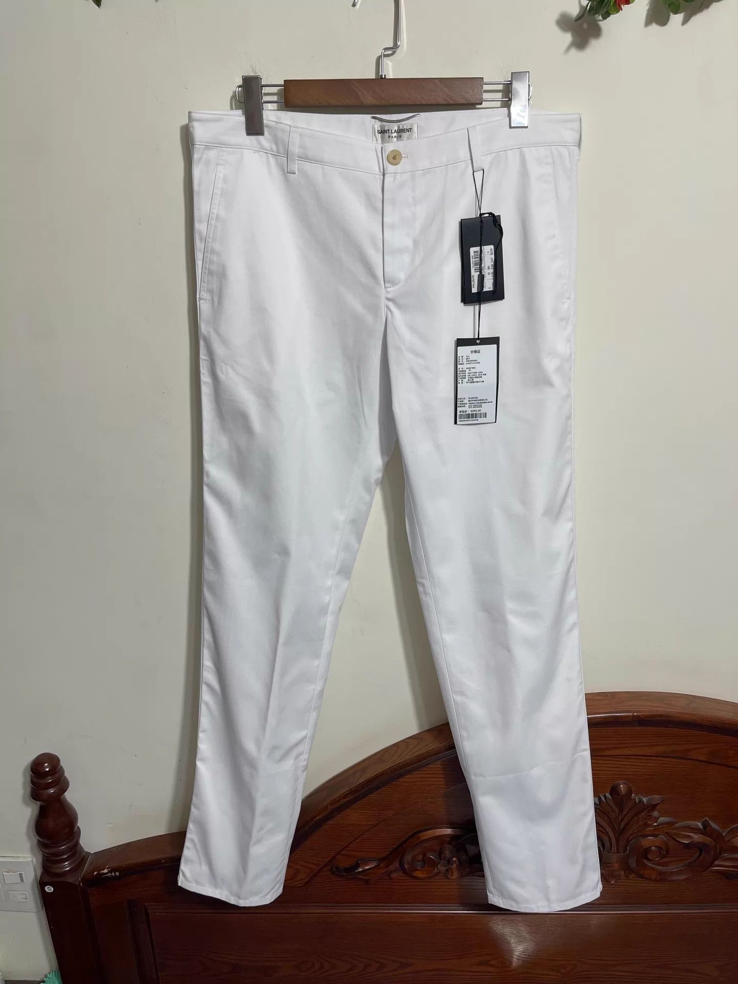 Saint Laurent Paris White Casual Pants Size 36 Size US 36 / EU 52 - 1 Thumbnail