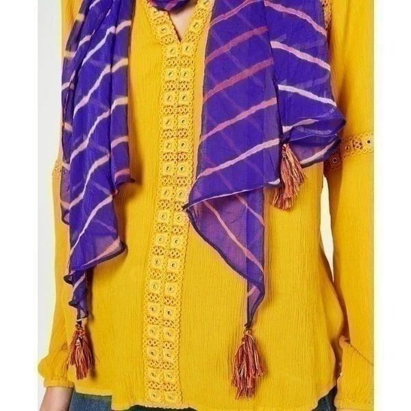 Other INC International Concepts INC Tie-Dyed Stripes Bias Scarf, Size ONE SIZE - 3 Thumbnail