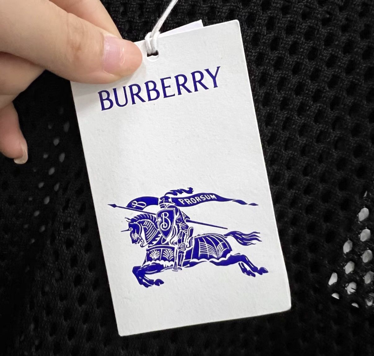 Burberry Burberry Black Mesh Crew Neck Short-Sleeve T-shirt J41 Size US XXL / EU 58 / 5 - 5 Thumbnail