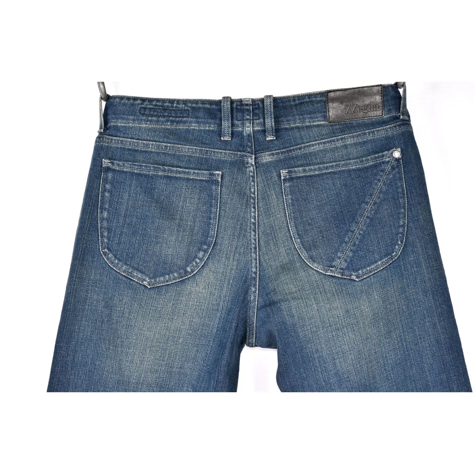 Z Zegna Z Zegna Jeans Narrow Fit Low Rise Men 32 Regular Blue Denim 98% Cotton 2% Elastane Plain Solid Vintage No 90s not applicable Size US 32 / EU 48 - 3 Thumbnail