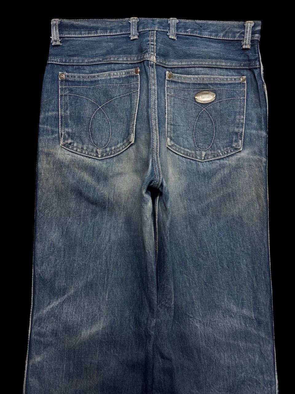 Japanese Brand BAGGY 90s Blue Way Rusty Mudwash Sick Style Distressed Jeans Size US 29 - 14 Thumbnail