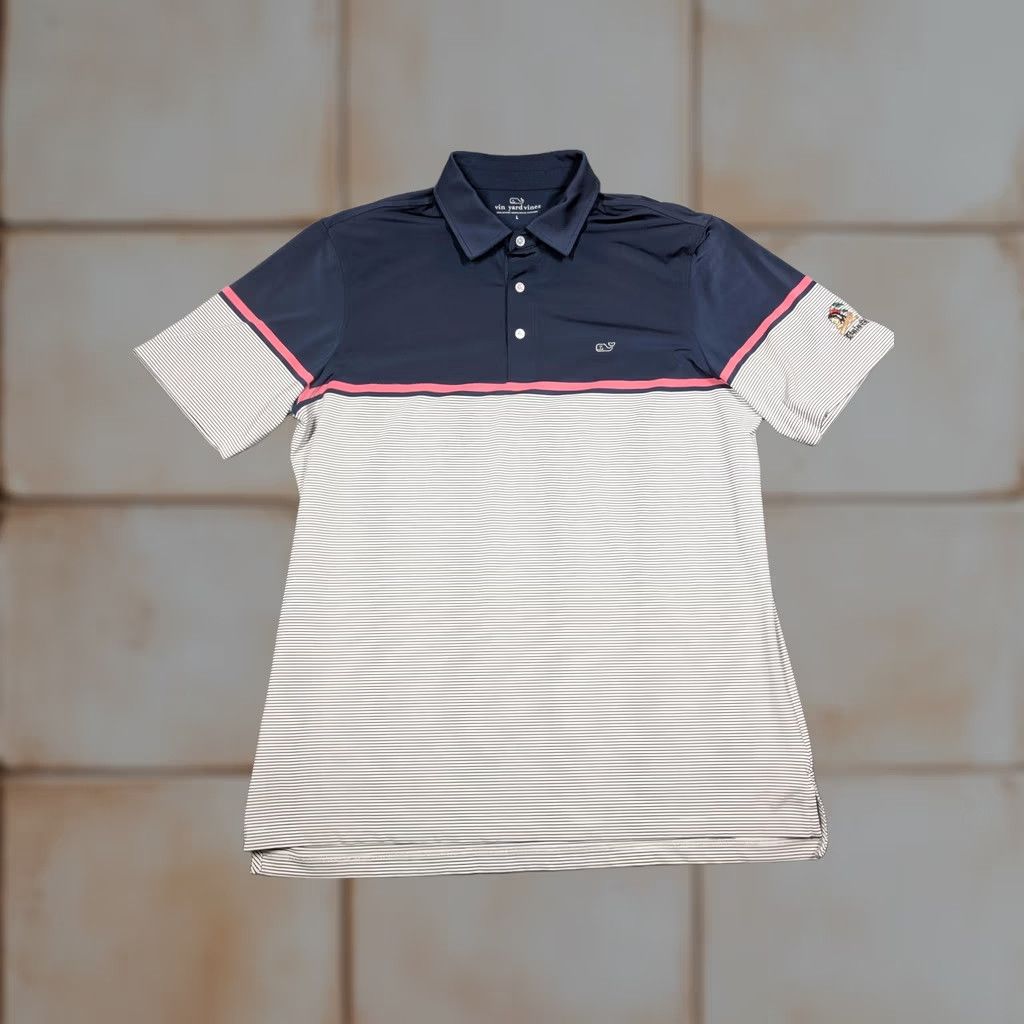 Vineyard Vines Vineyard Vines Polo Shirt Mens L Blue Stripe Tatanka GC Golf Stretch Size US L / EU 52-54 / 3 - 1 Thumbnail