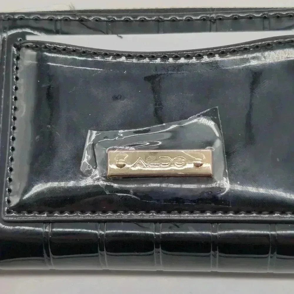 Aldo Aldo Klep 007 Ladies Wallet. Shiny black with gold zipper a Size ONE SIZE - 4 Thumbnail