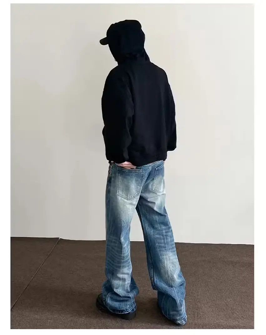 Designer × Japanese Brand Blue Baggy Jeans Y2K Streetwear Denim Distressed Jeans Size US 30 / EU 46 - 3 Thumbnail