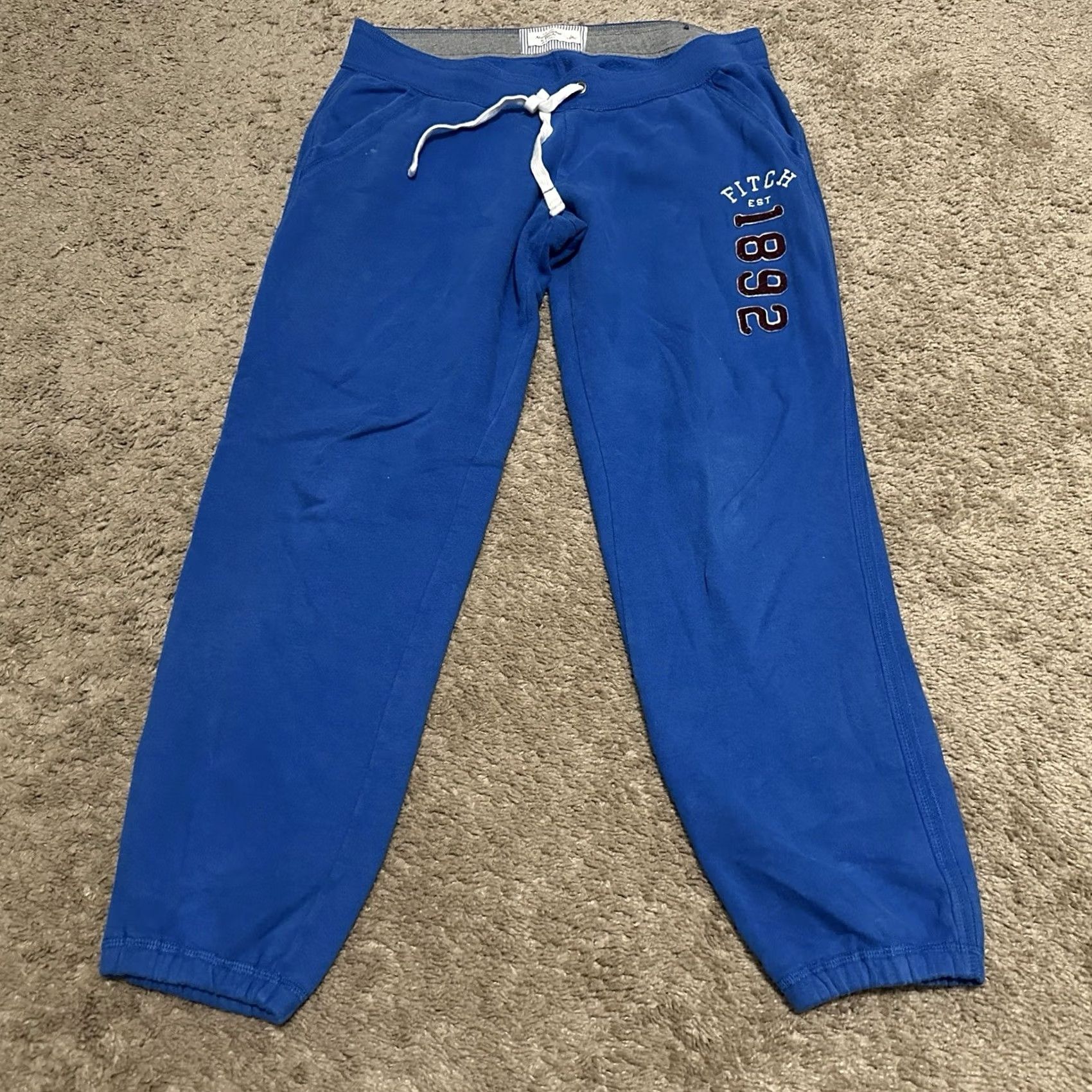 Abercrombie & Fitch VINTAGE Abercrombie & Fitch Sweatpants Womens Large Blue Grunge Skater Size 36" / US 14 / IT 50 - 2 Thumbnail